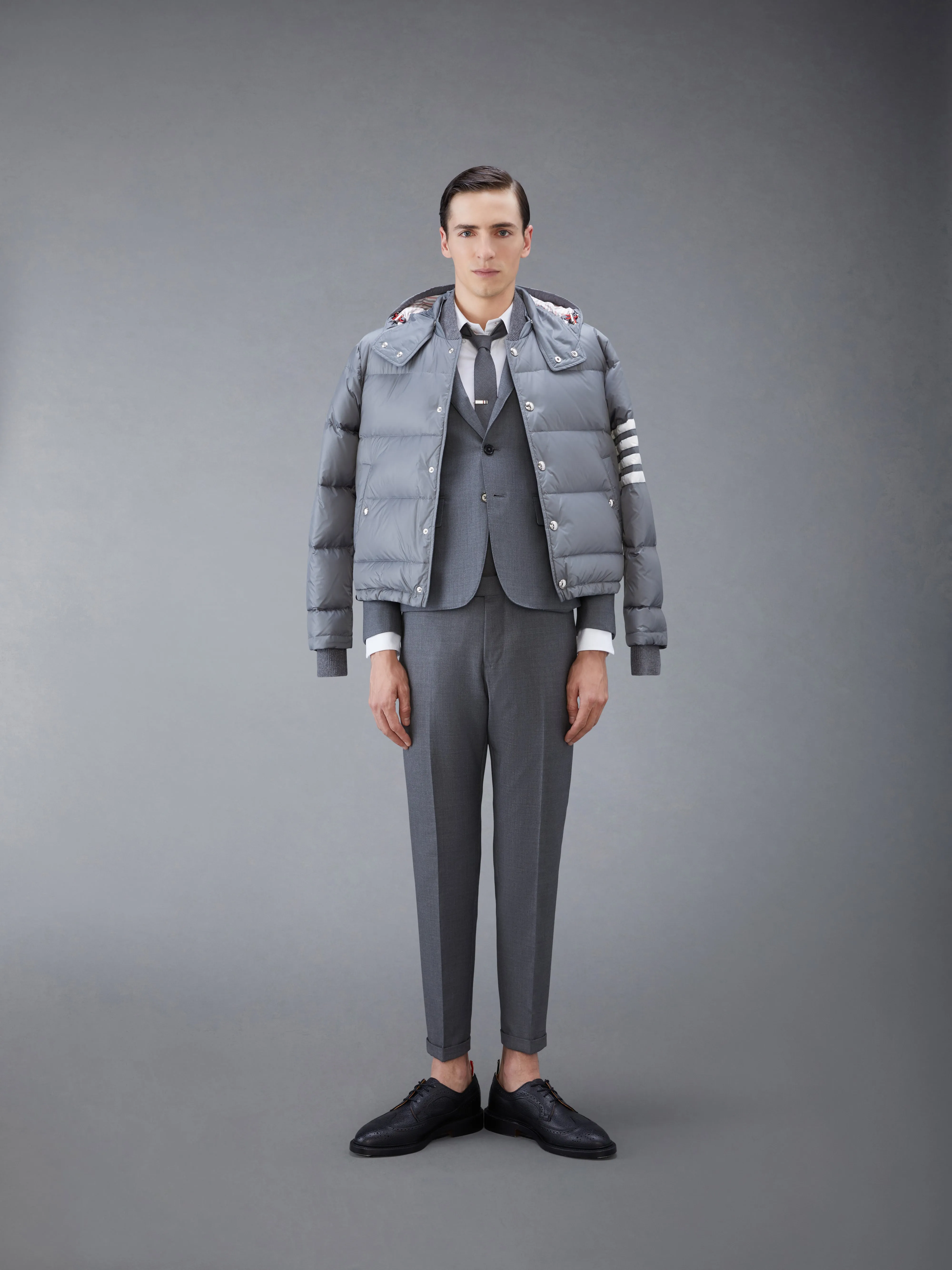 SUPER 120'S TWILL LOW RISE TROUSERS sold by Thom Browne product image thumbnail 3