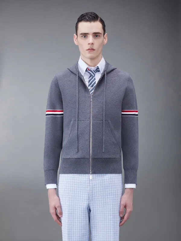 MILANO STITCH HOODIE WITH RWB ARMBANDS made by Thom Browne