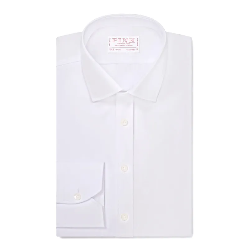 White Tailored Fit Poplin Dress Shirt sold by Thomas Pink