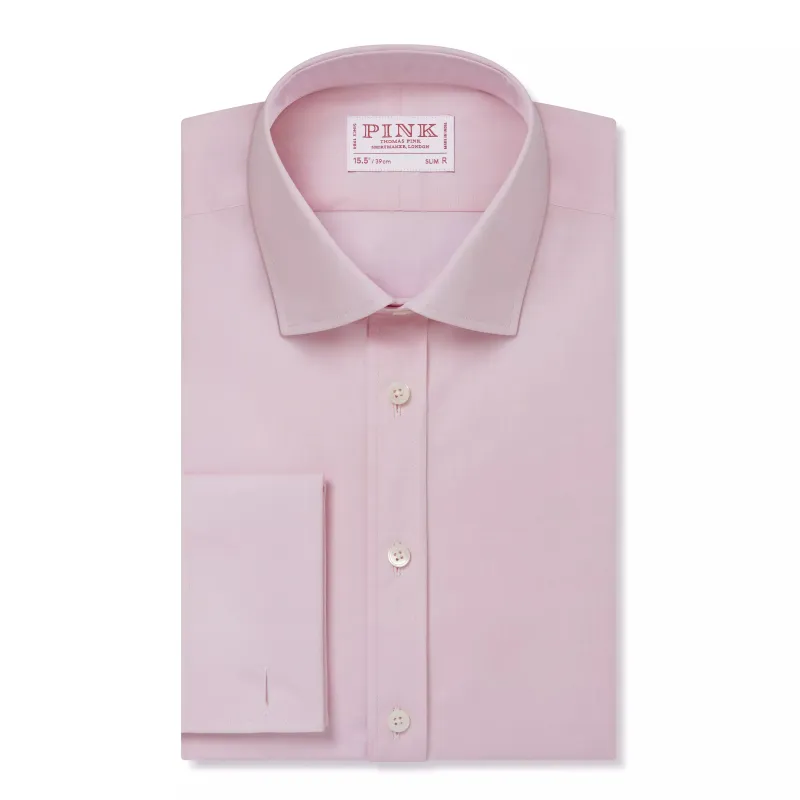Pale Pink Slim Fit French Cuff Poplin Dress Shirt sold by Thomas Pink