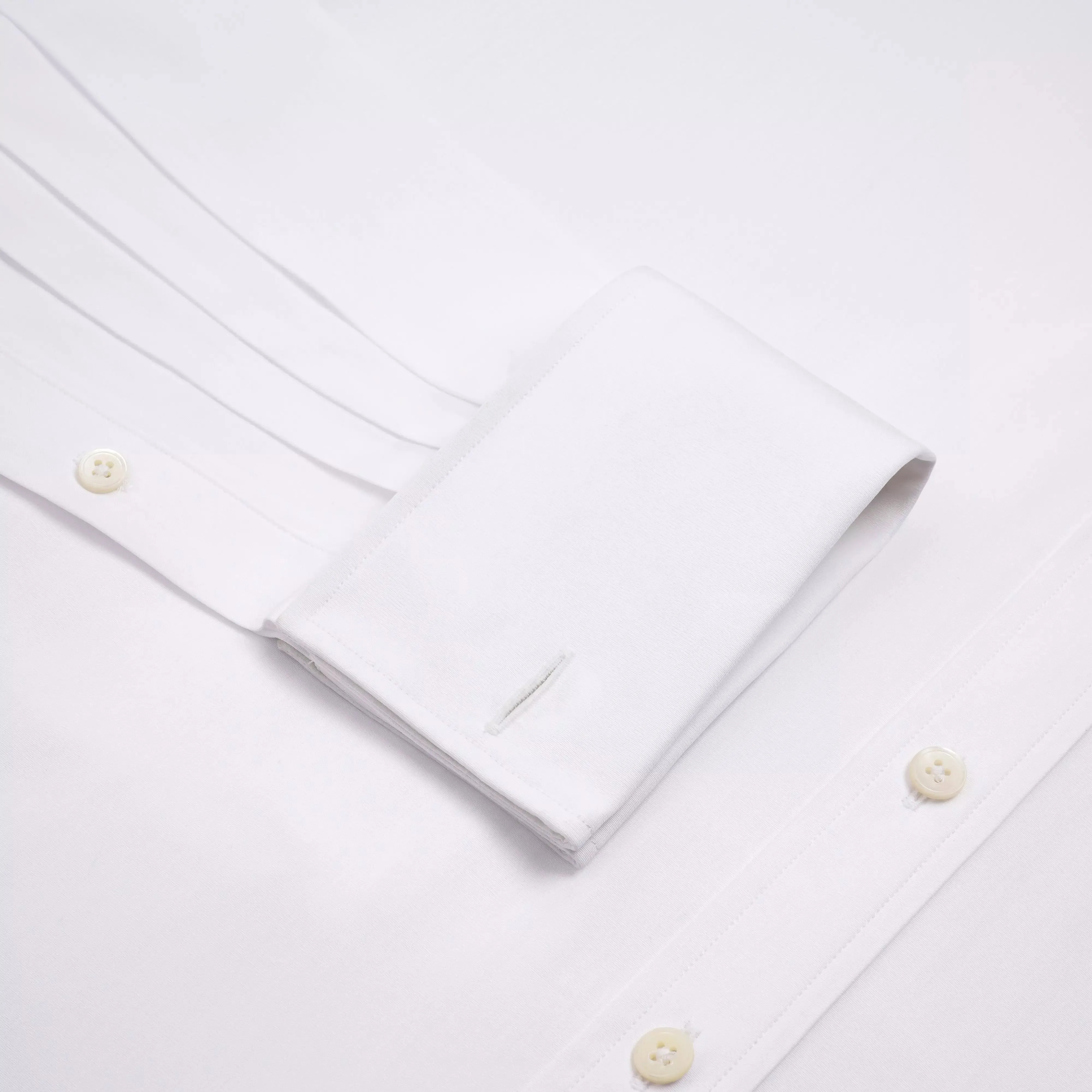 White Slim Fit French Cuff Poplin Dress Shirt sold by Thomas Pink product image thumbnail 2