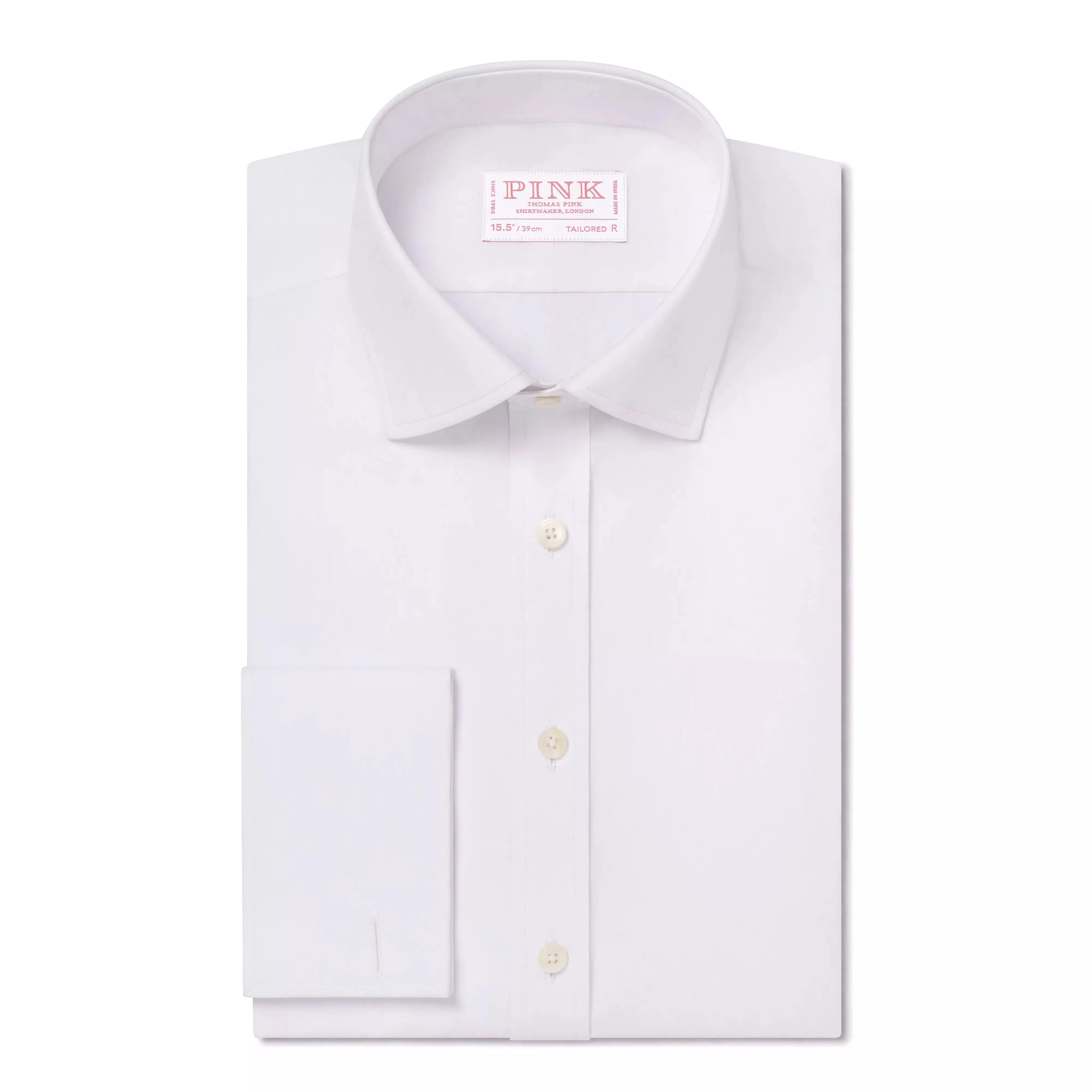 White Tailored Fit French Cuff Poplin Dress Shirt sold by Thomas Pink