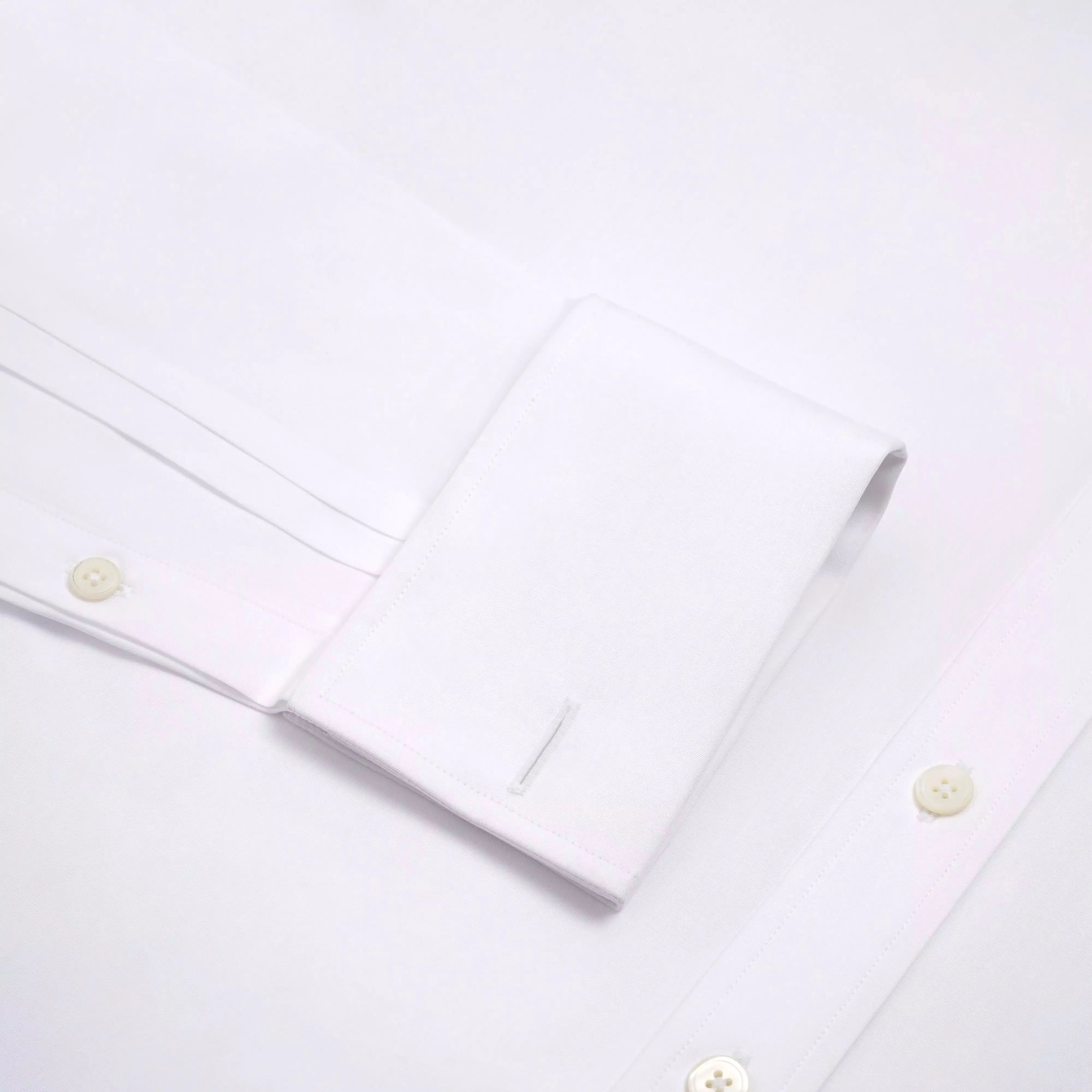 White Tailored Fit French Cuff Poplin Dress Shirt sold by Thomas Pink product image thumbnail 2