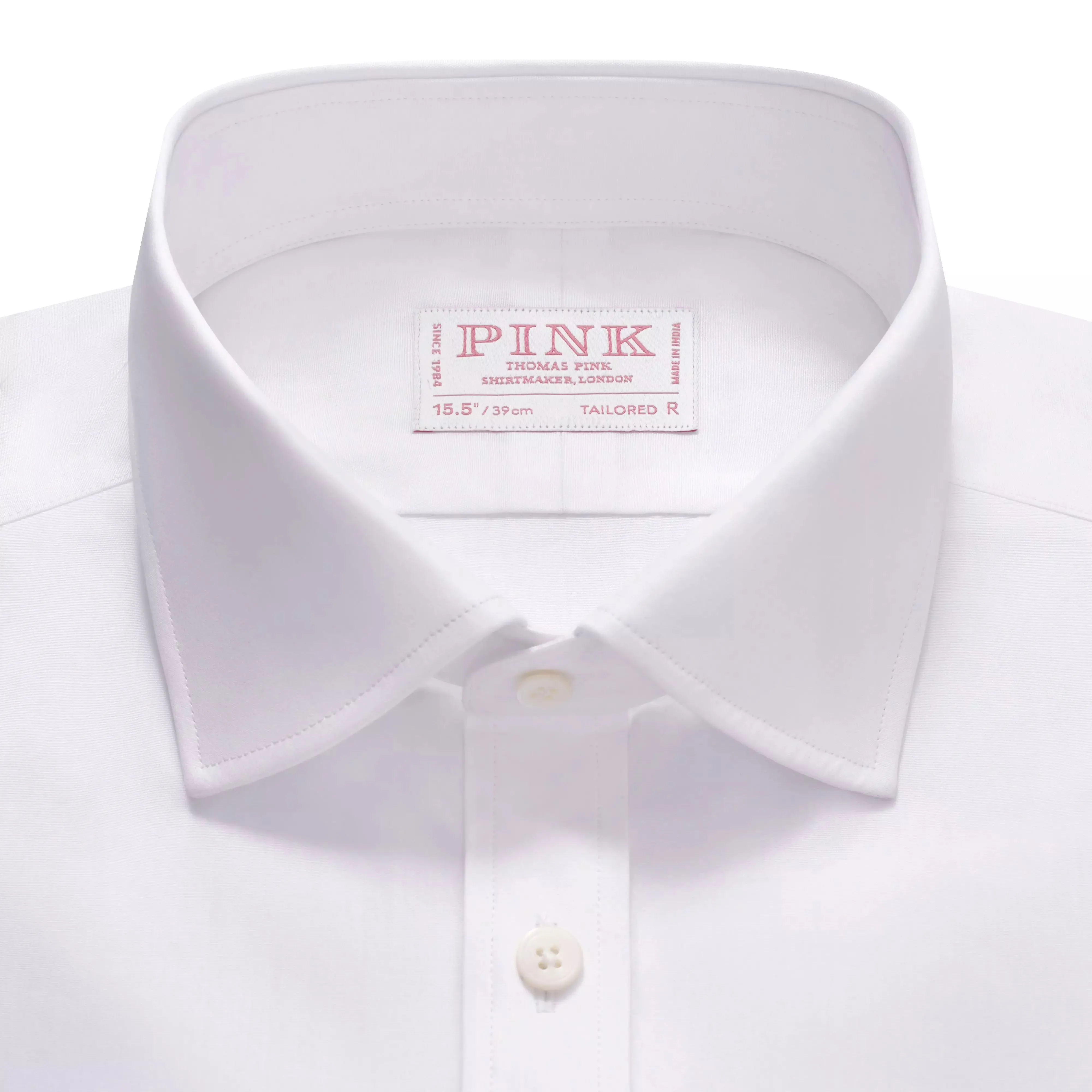 White Tailored Fit French Cuff Poplin Dress Shirt sold by Thomas Pink product image thumbnail 3