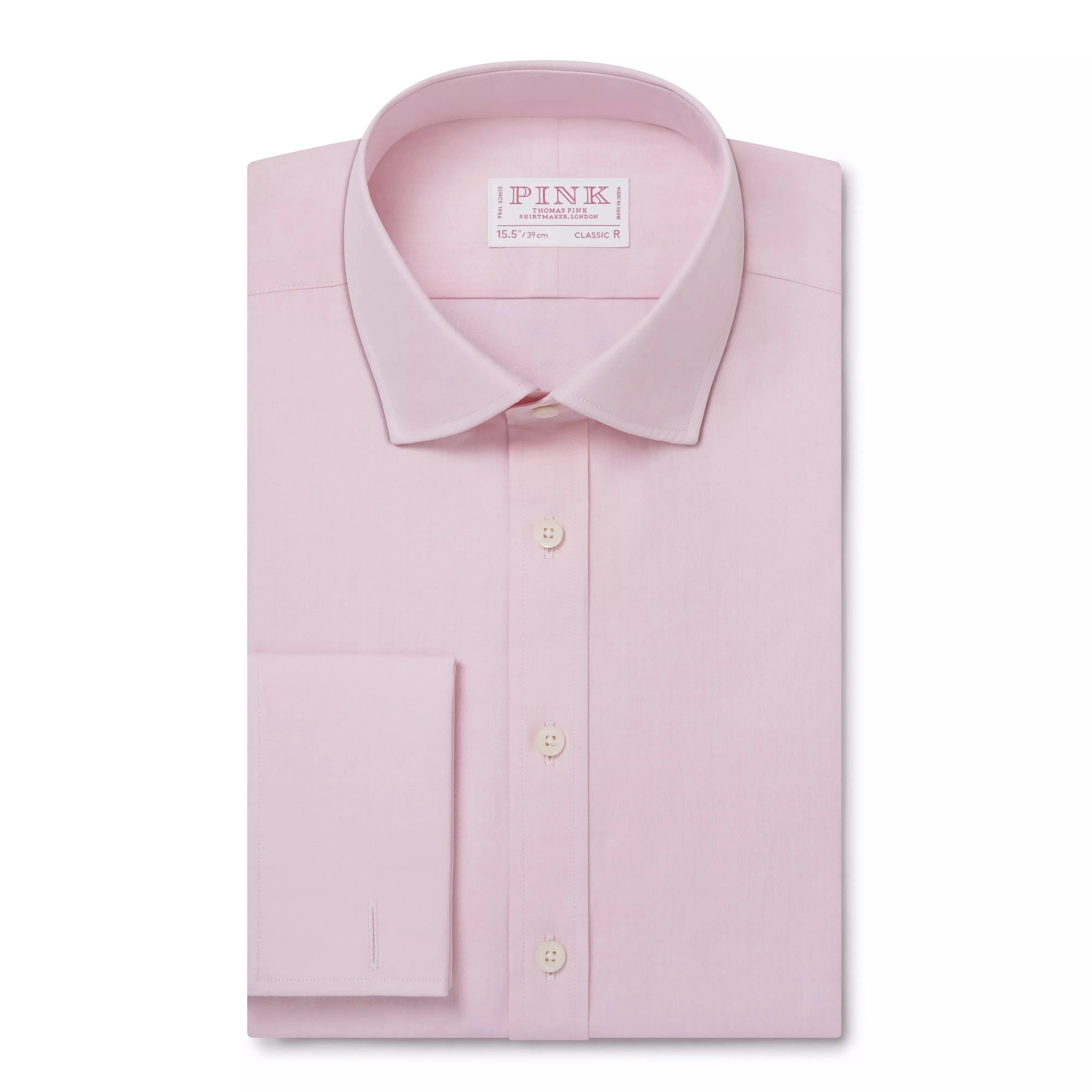 Pale Pink Classic Fit French Cuff Poplin Dress Shirt sold by Thomas Pink