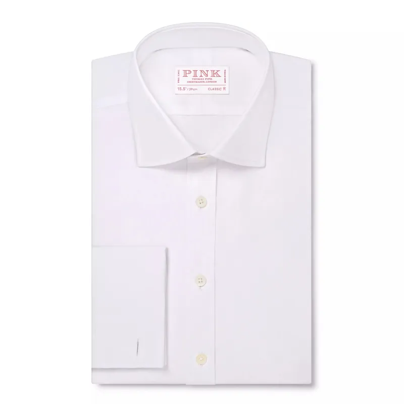 White Classic Fit French Cuff Poplin Dress Shirt sold by Thomas Pink