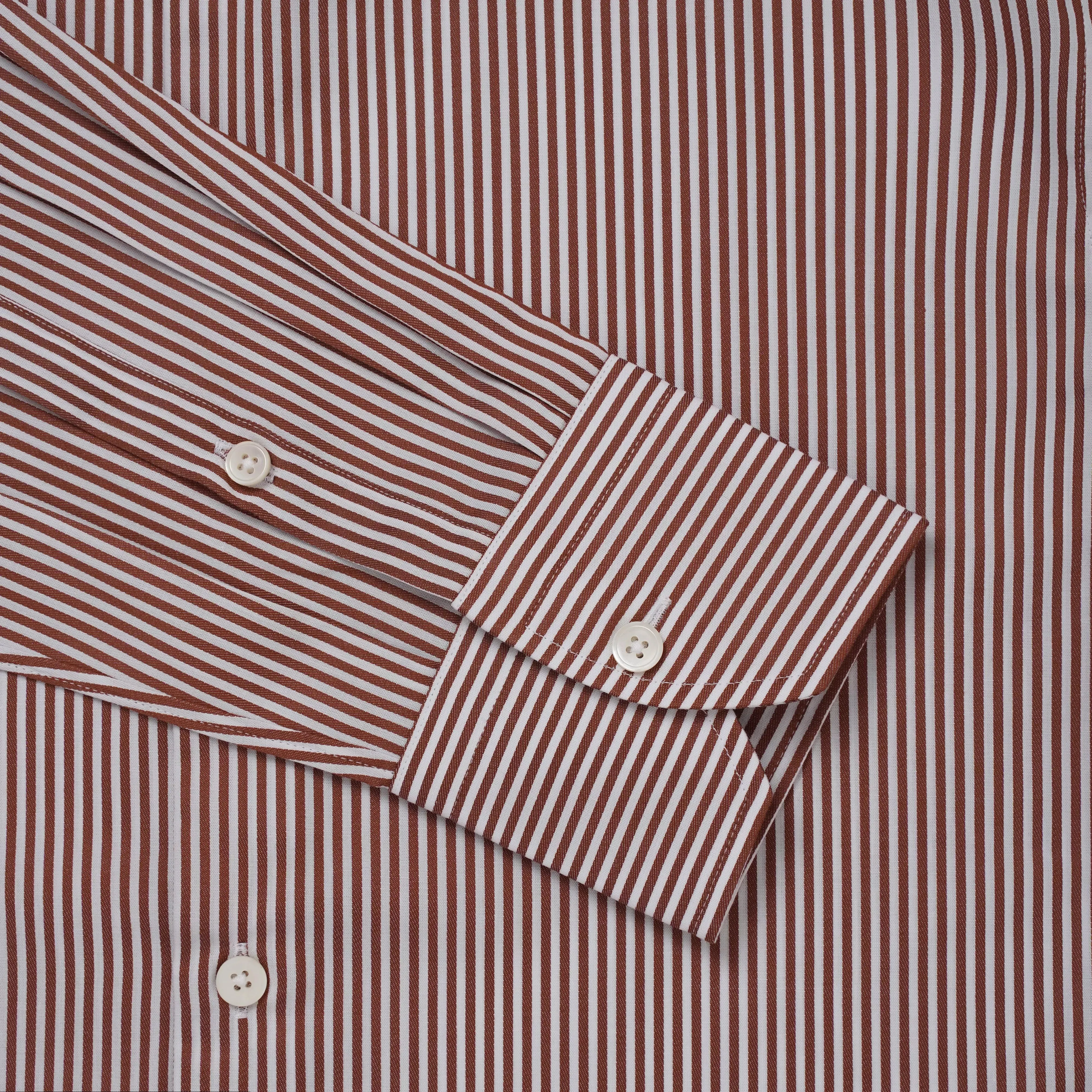 Brown & White Tailored Fit Capri Stripe Shirt Dress Shirt sold by Thomas Pink product image thumbnail 2