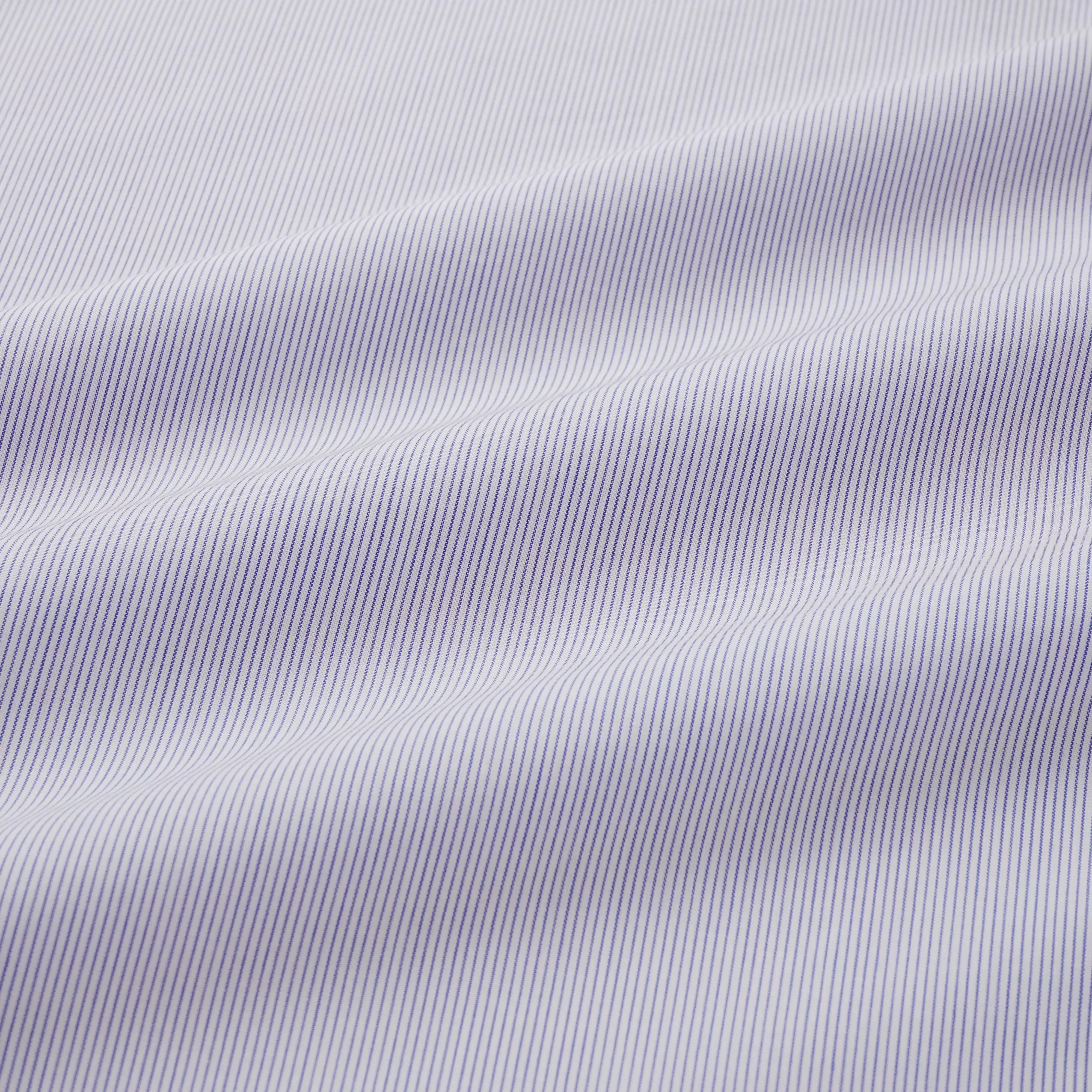 Deep Blue & White Slim Fit French Cuff Pin Stripe Dress Shirt sold by Thomas Pink product image thumbnail 4