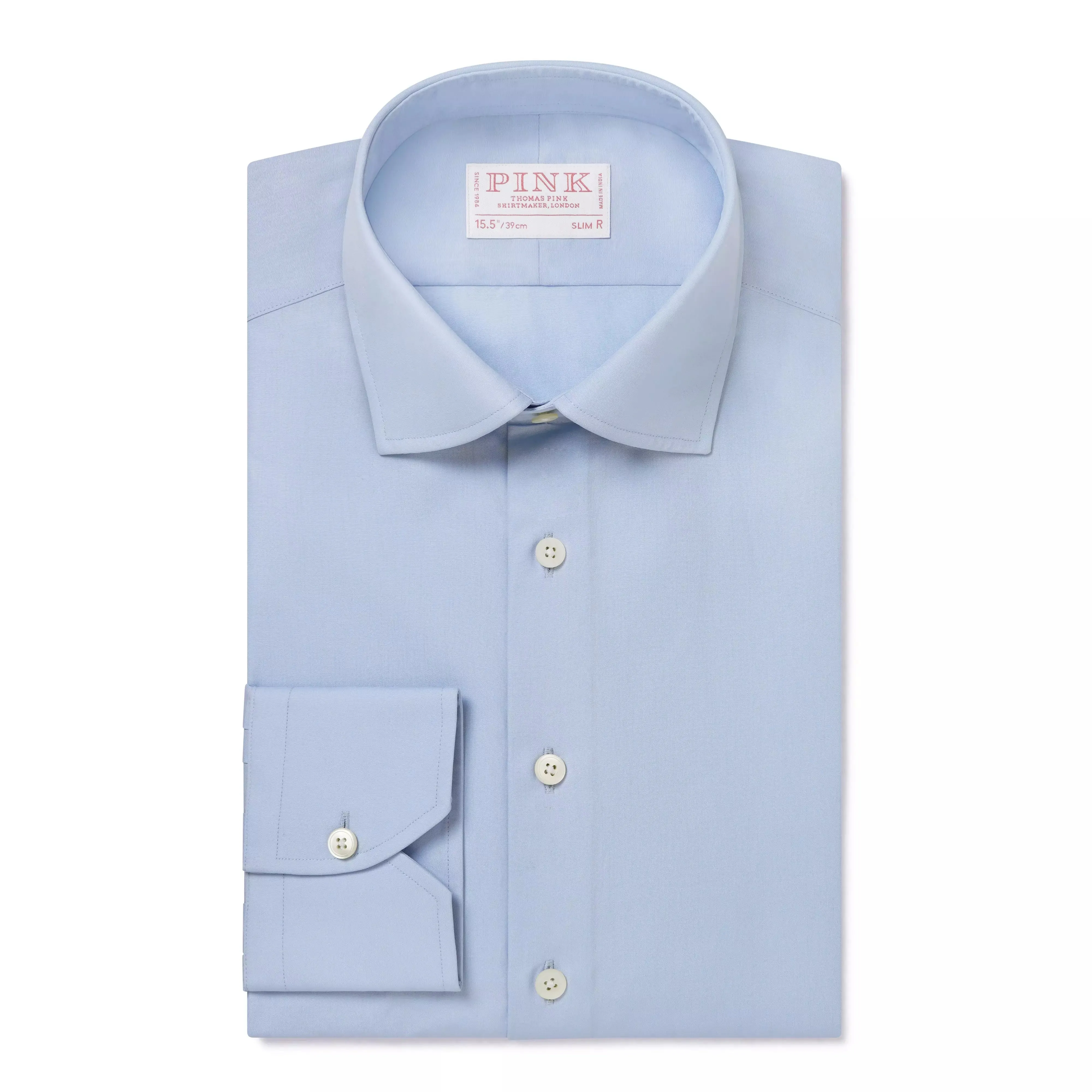 Pale Blue Slim Fit Ramses Poplin Dress Shirt sold by Thomas Pink