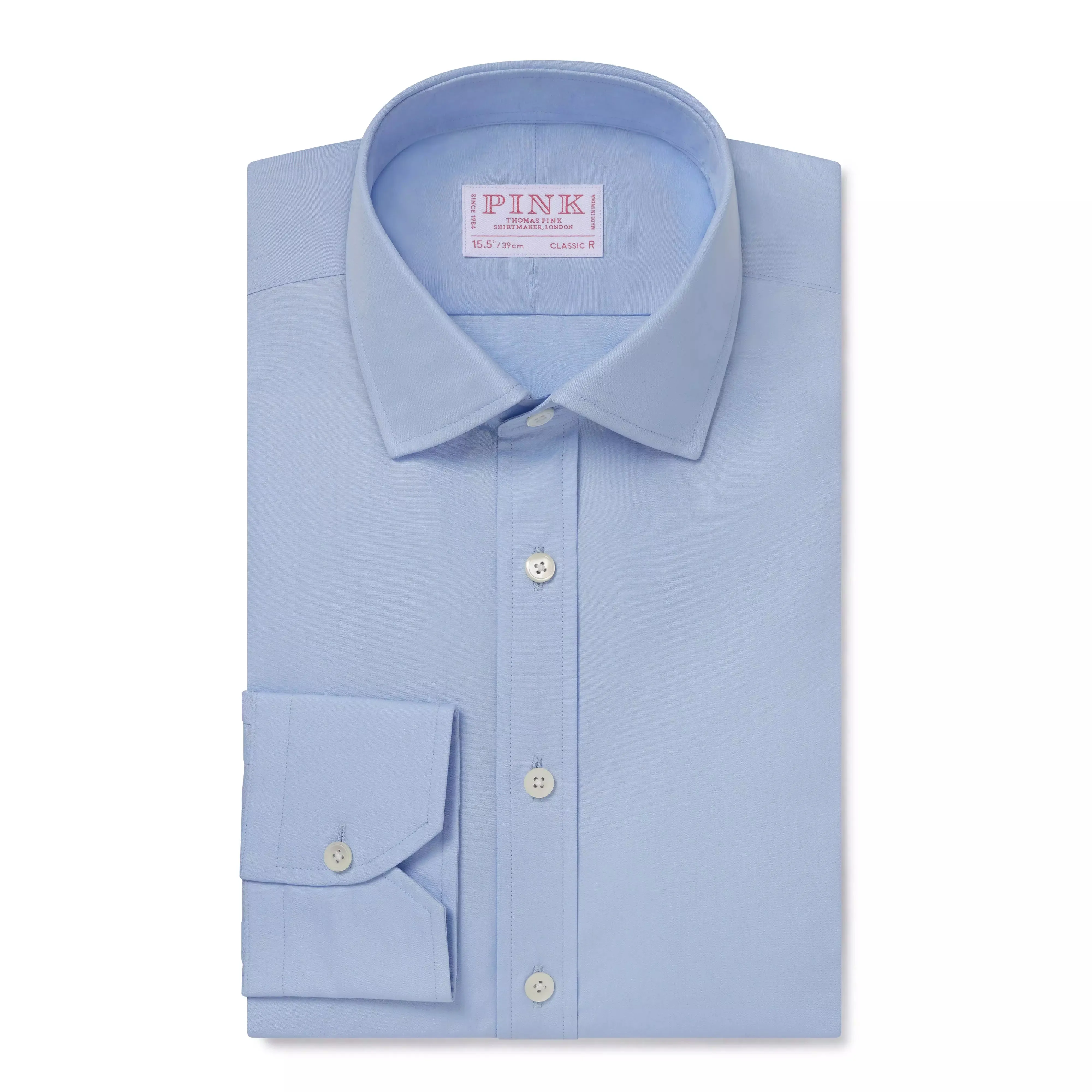 Pale Blue Classic Fit Plain Poplin Formal Shirt sold by Thomas Pink
