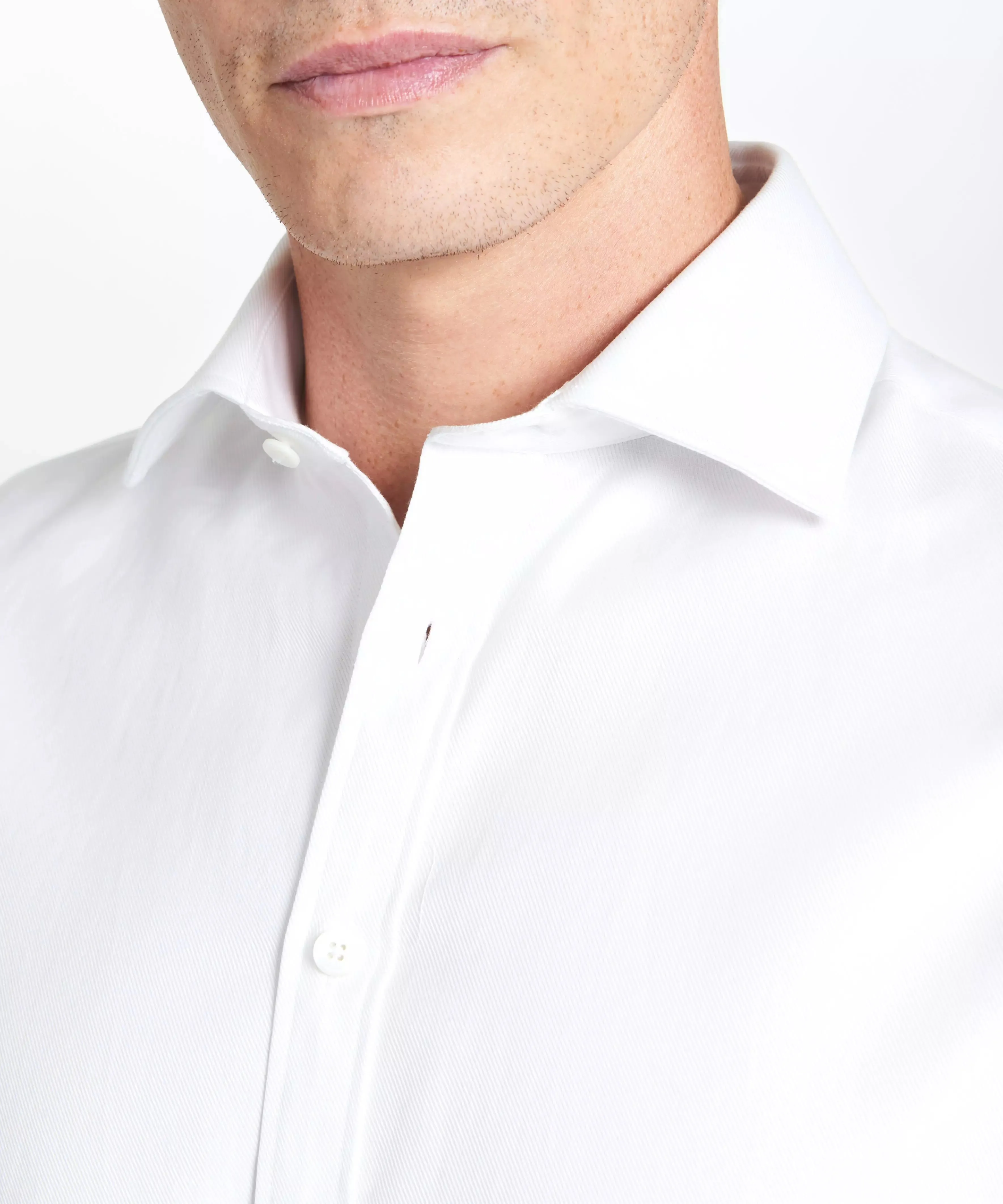 White Tailored Fit Royal Twill Dress Shirt sold by Thomas Pink product image thumbnail 5