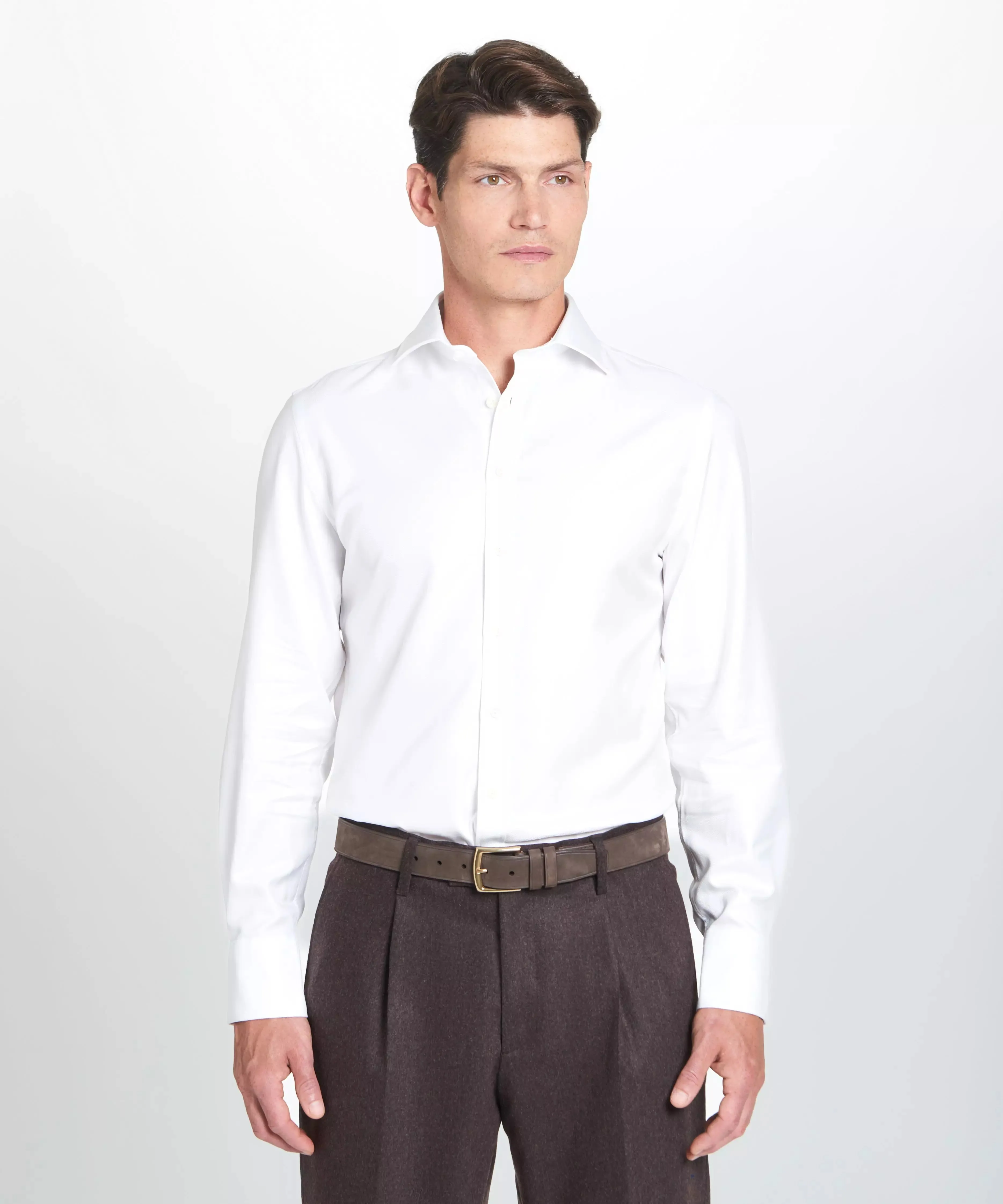 White Tailored Fit Royal Twill Dress Shirt sold by Thomas Pink product image thumbnail 3