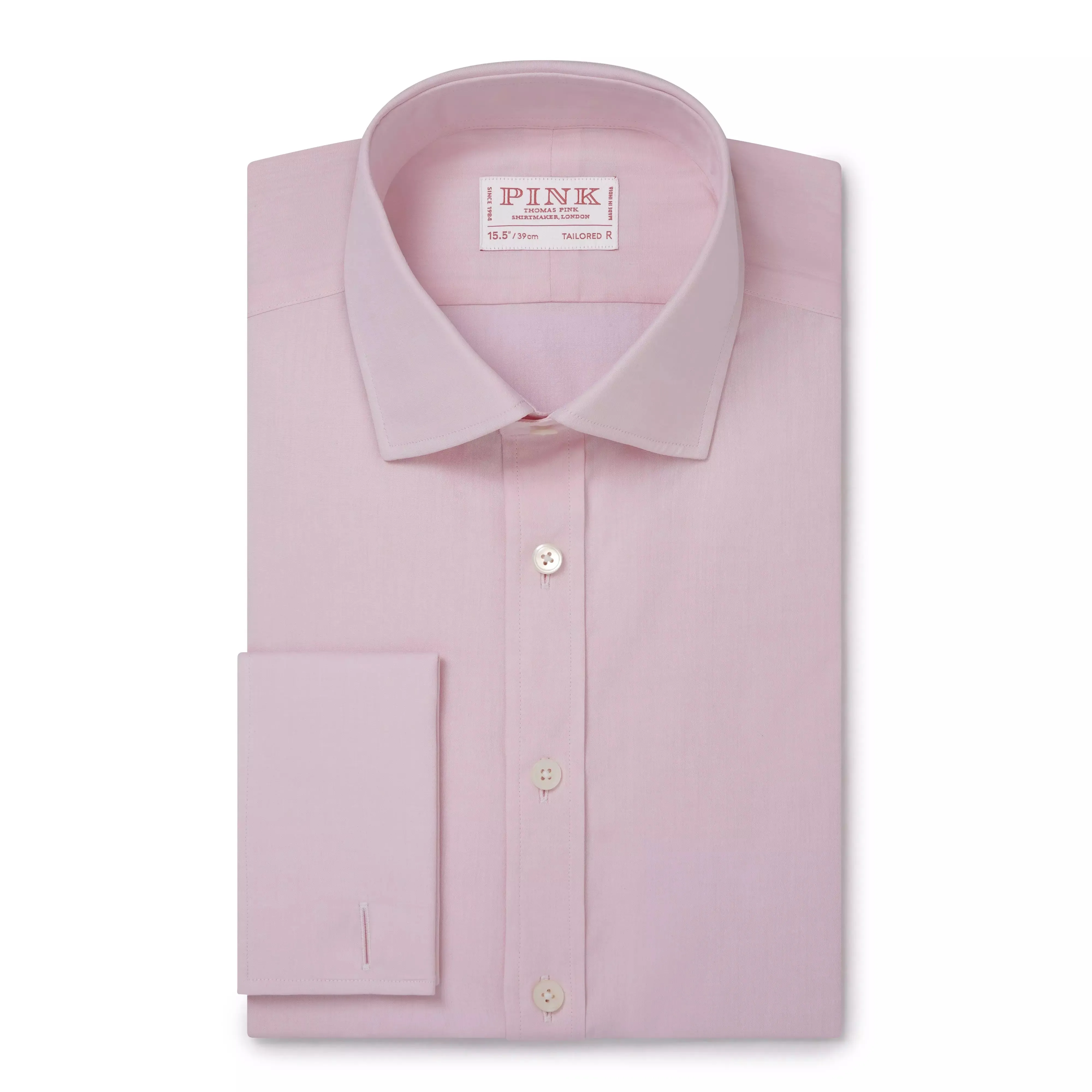 Pale Pink Tailored Fit French Cuff Ramses Poplin Formal Shirt sold by Thomas Pink