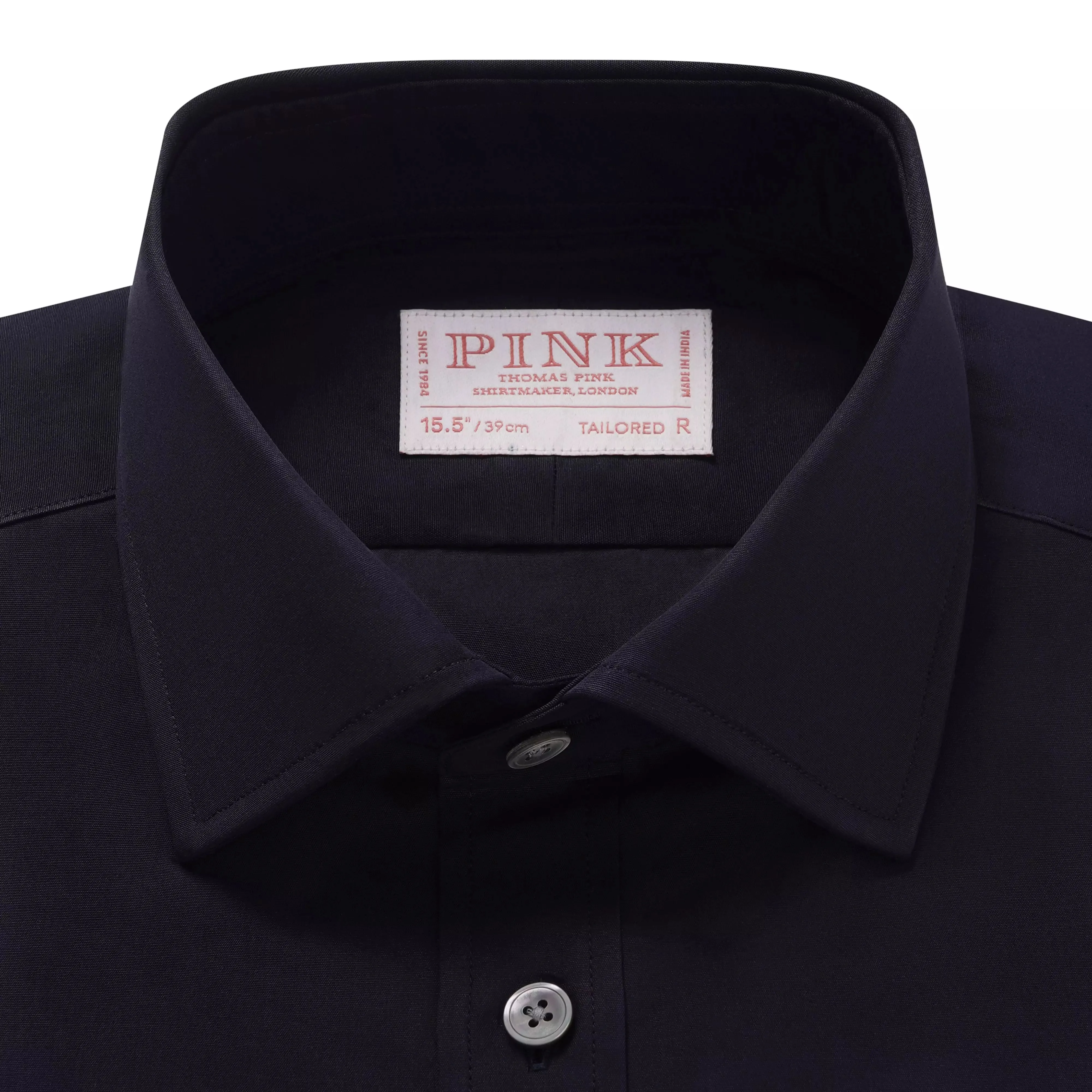 Navy Blue Tailored Fit French Cuff Ramses Cotton Poplin Formal Shirt sold by Thomas Pink product image thumbnail 3
