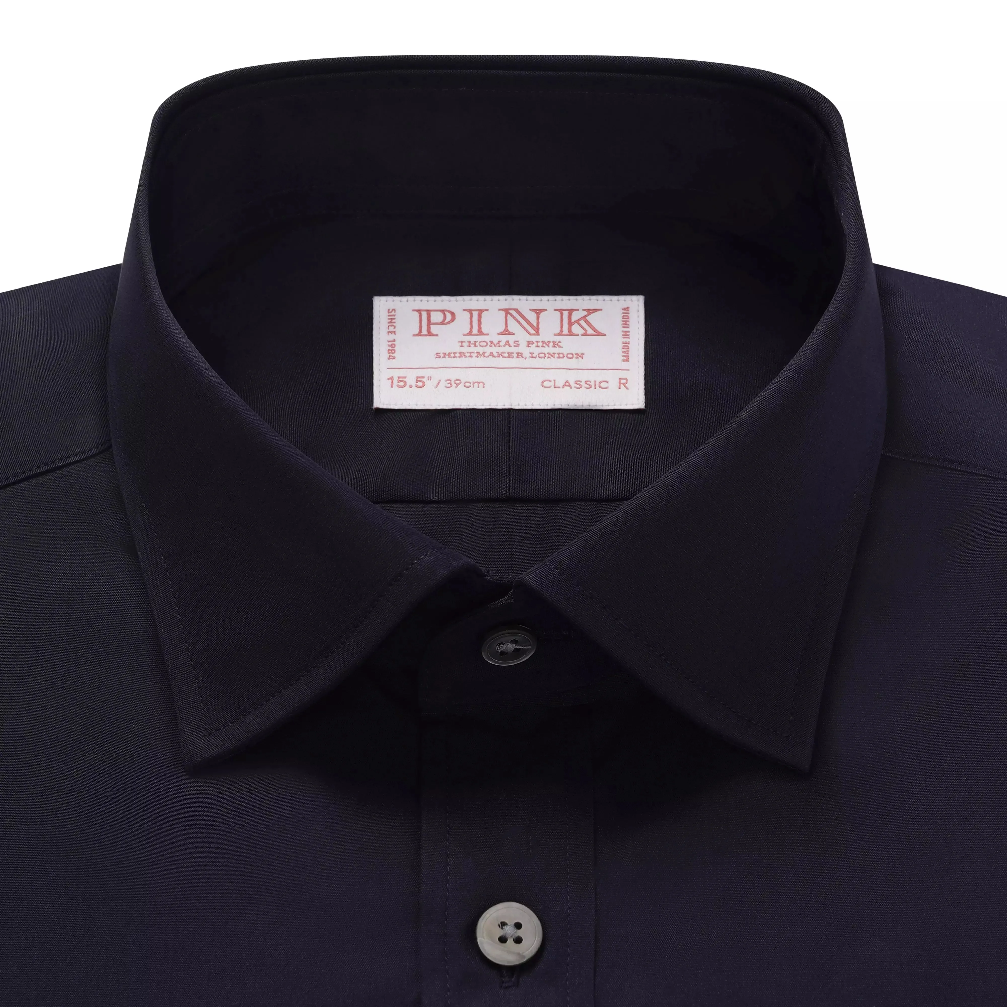 Navy Blue Classic Fit Ramses Cotton Poplin Dress Shirt sold by Thomas Pink product image thumbnail 3