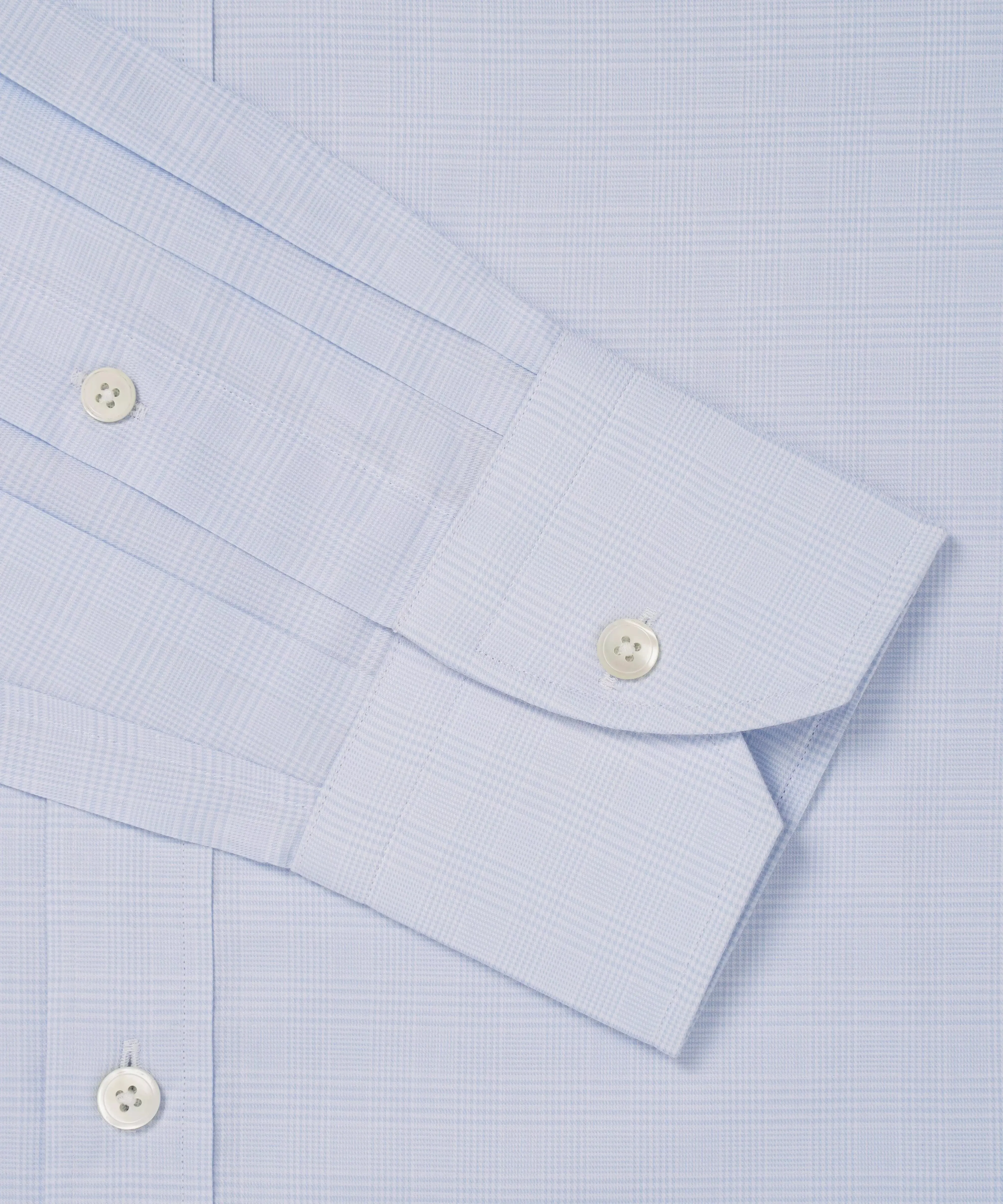 Pale Blue & White Classic Fit Small POW Check Formal Shirt sold by Thomas Pink product image thumbnail 2