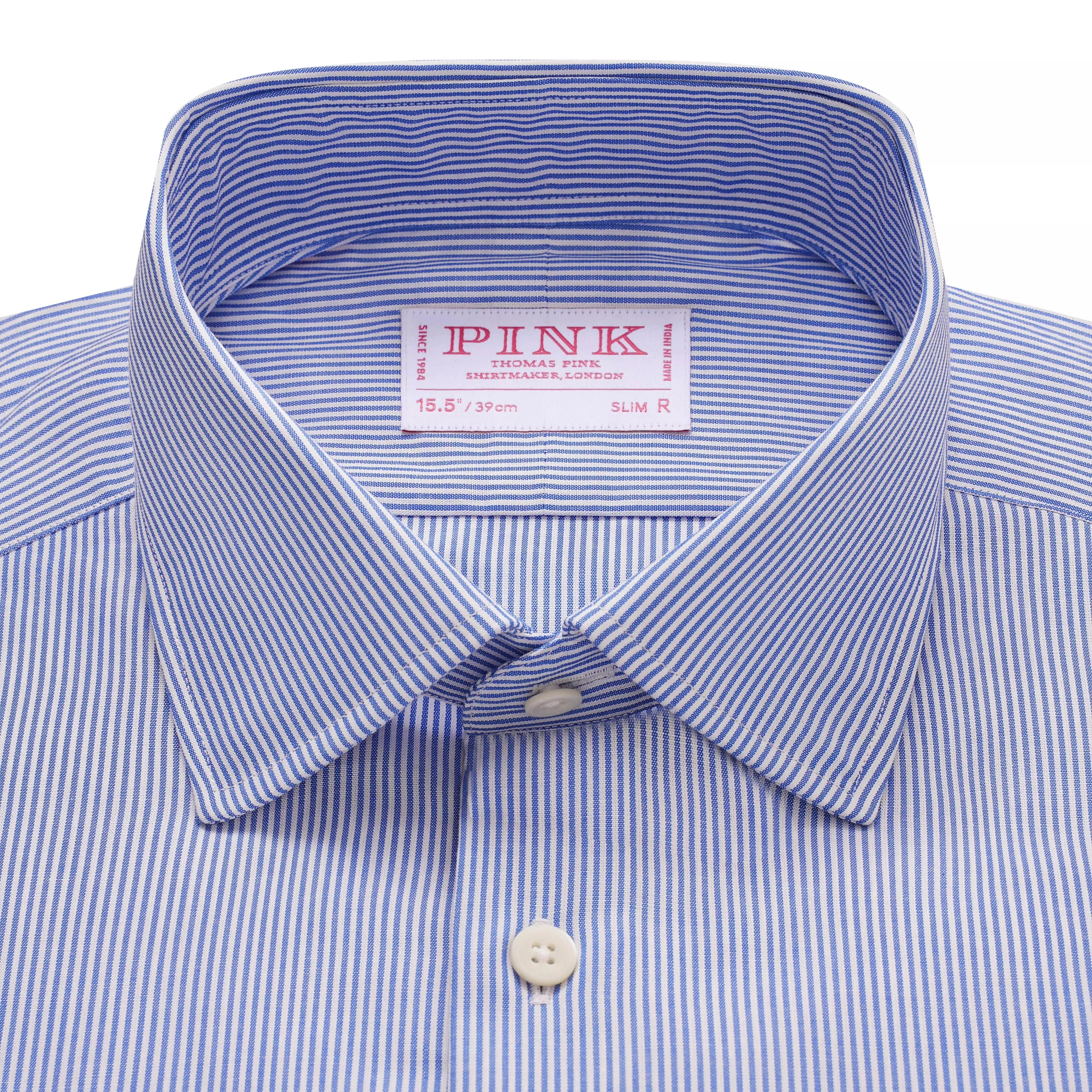 Blue & White Slim Fit French Cuff Panama Thin Stripe Dress Shirt sold by Thomas Pink product image thumbnail 3