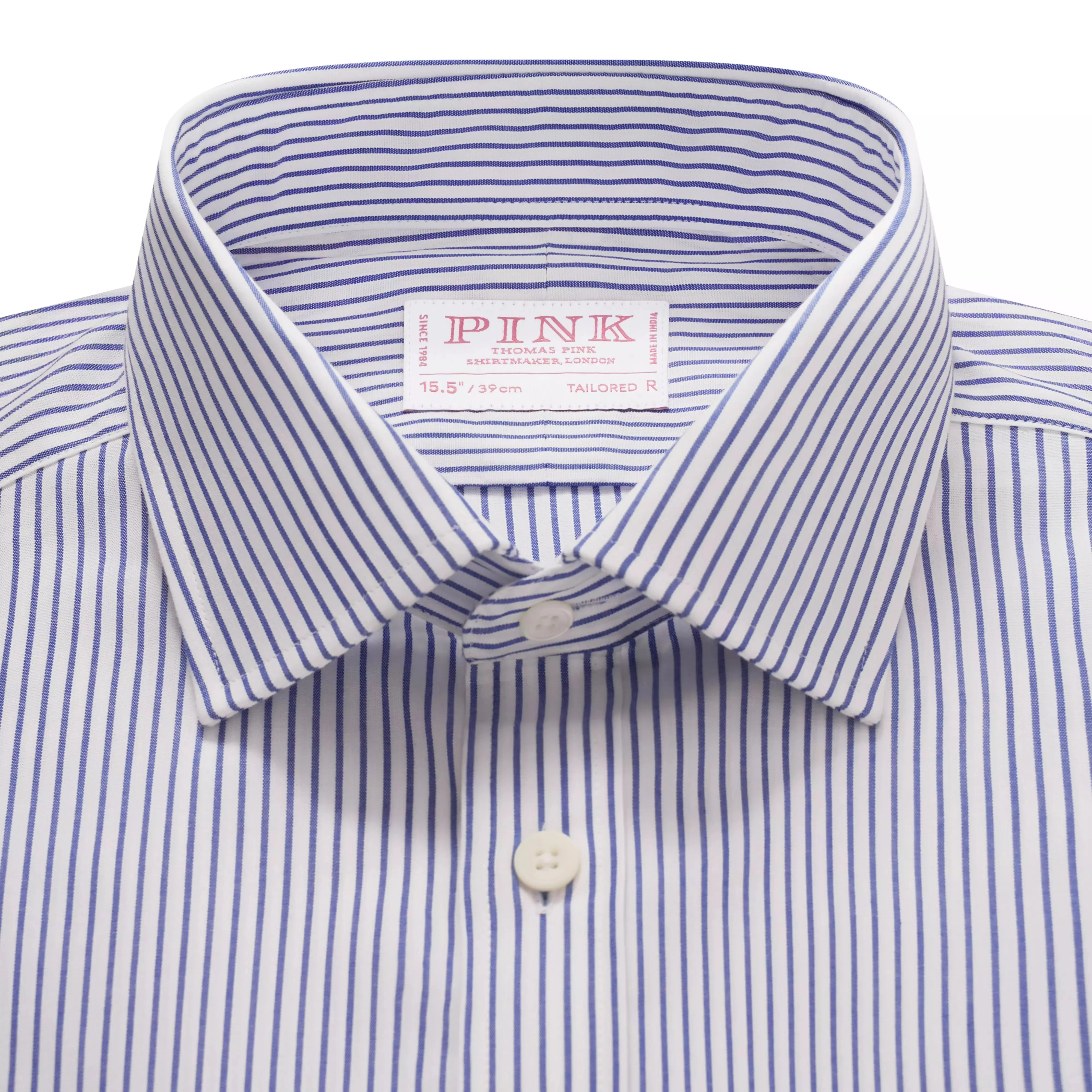 Deep Blue & White Tailored Fit Panama Medium Stripe Dress Shirt sold by Thomas Pink product image thumbnail 3