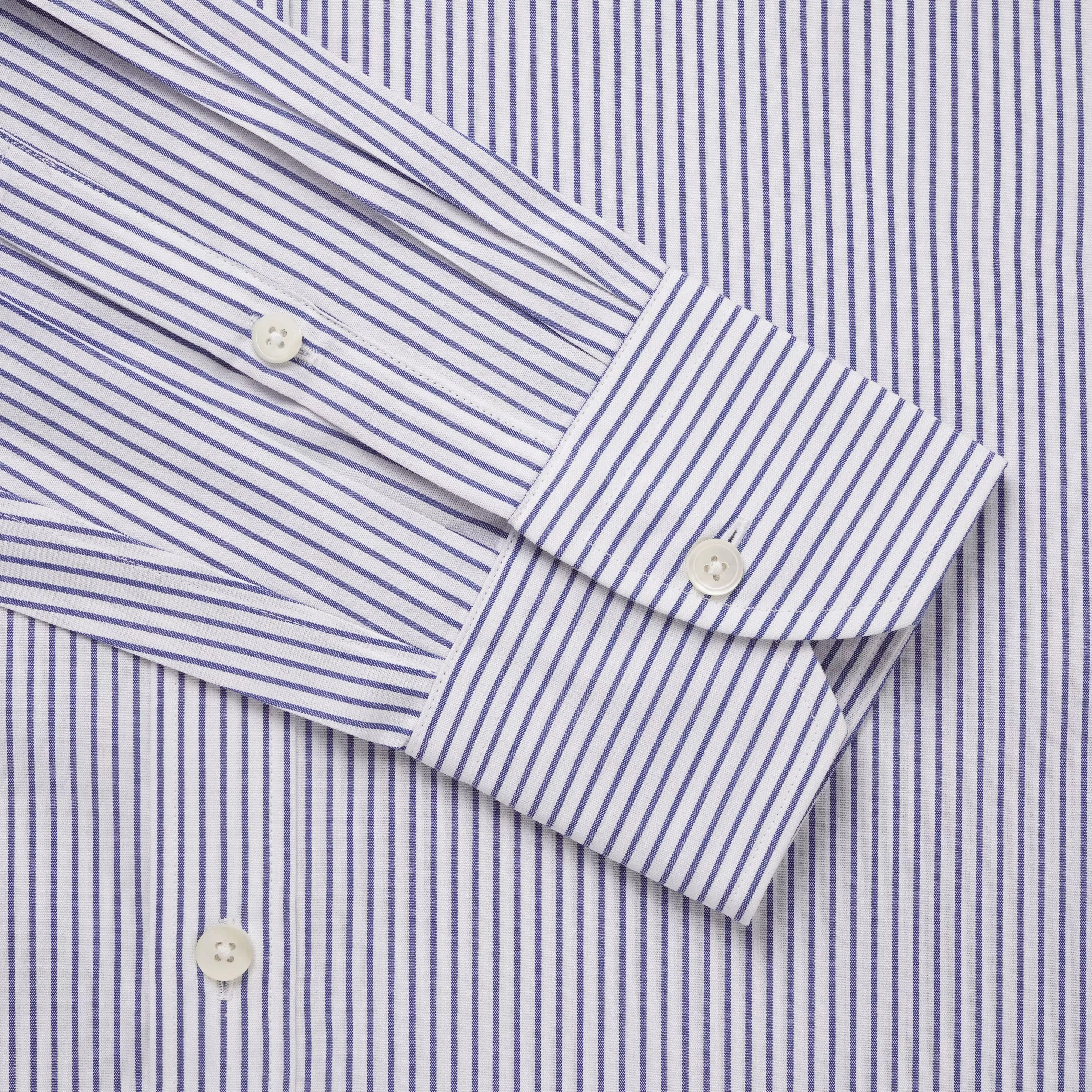Deep Blue & White Tailored Fit Panama Medium Stripe Dress Shirt sold by Thomas Pink product image thumbnail 2