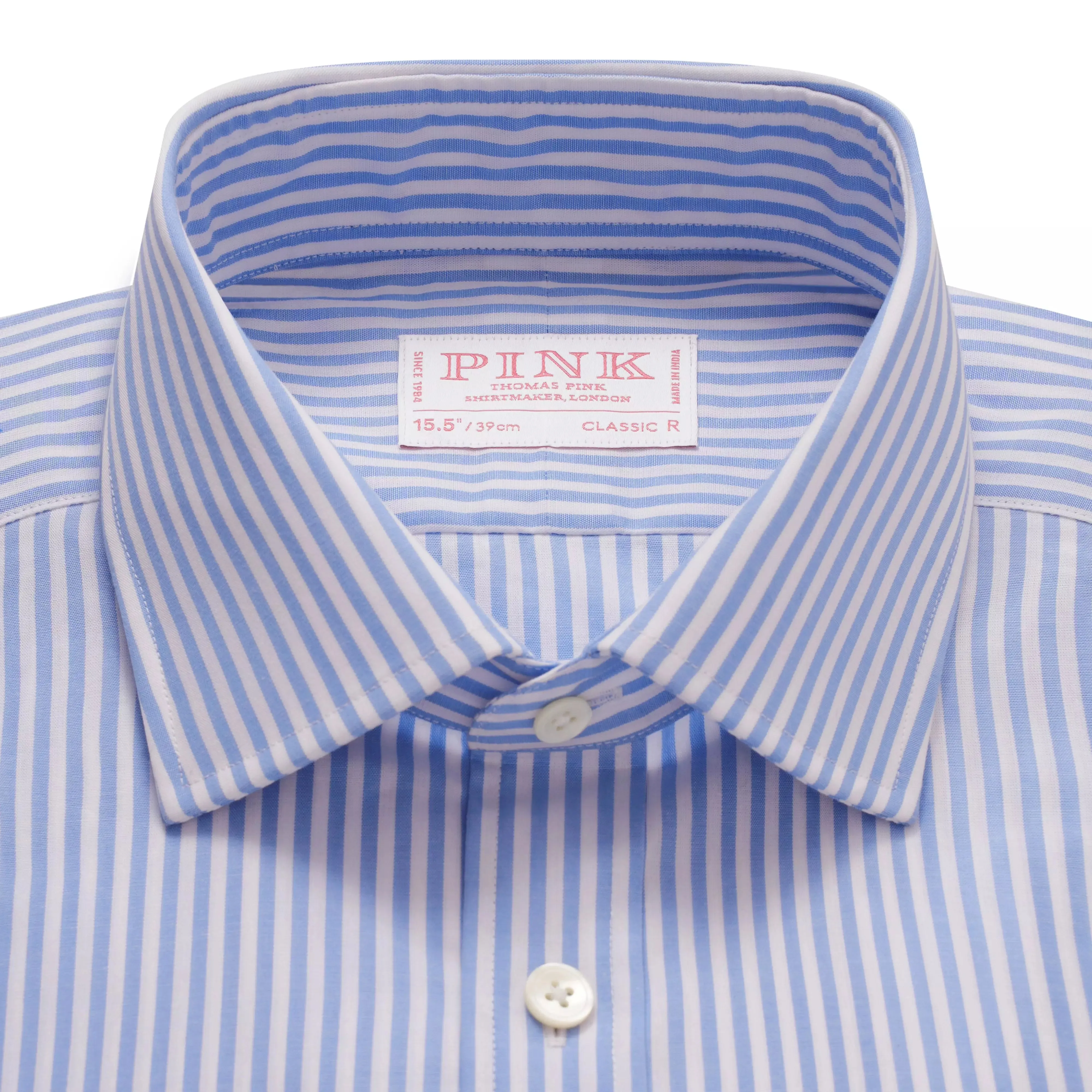 Blue & White Classic Fit Panama Stripe Dress Shirt sold by Thomas Pink product image thumbnail 3
