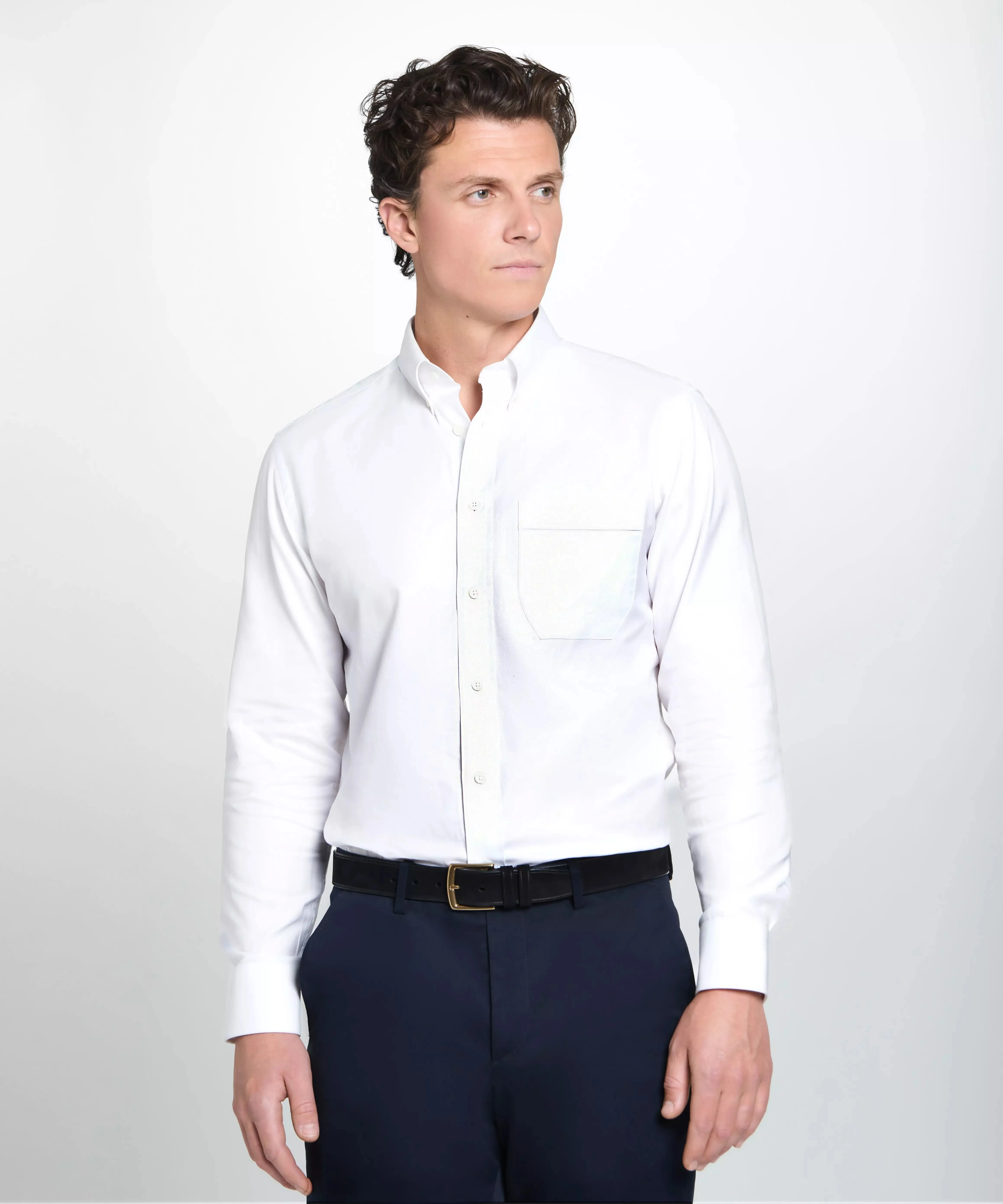 White Classic Fit Business Casual Button Down Weekend Oxford Shirt sold by Thomas Pink product image thumbnail 2