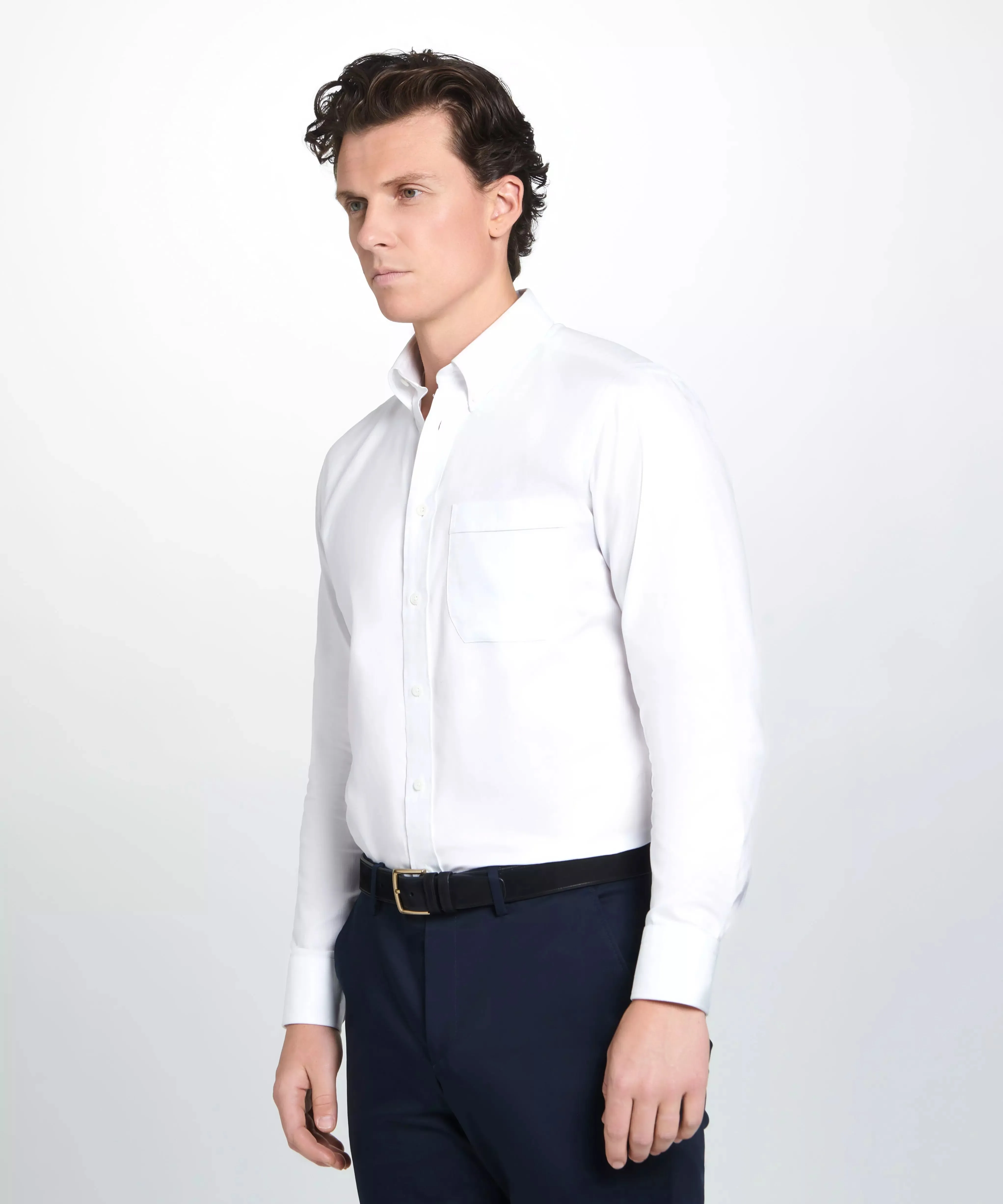 White Classic Fit Business Casual Button Down Weekend Oxford Shirt sold by Thomas Pink product image thumbnail 5