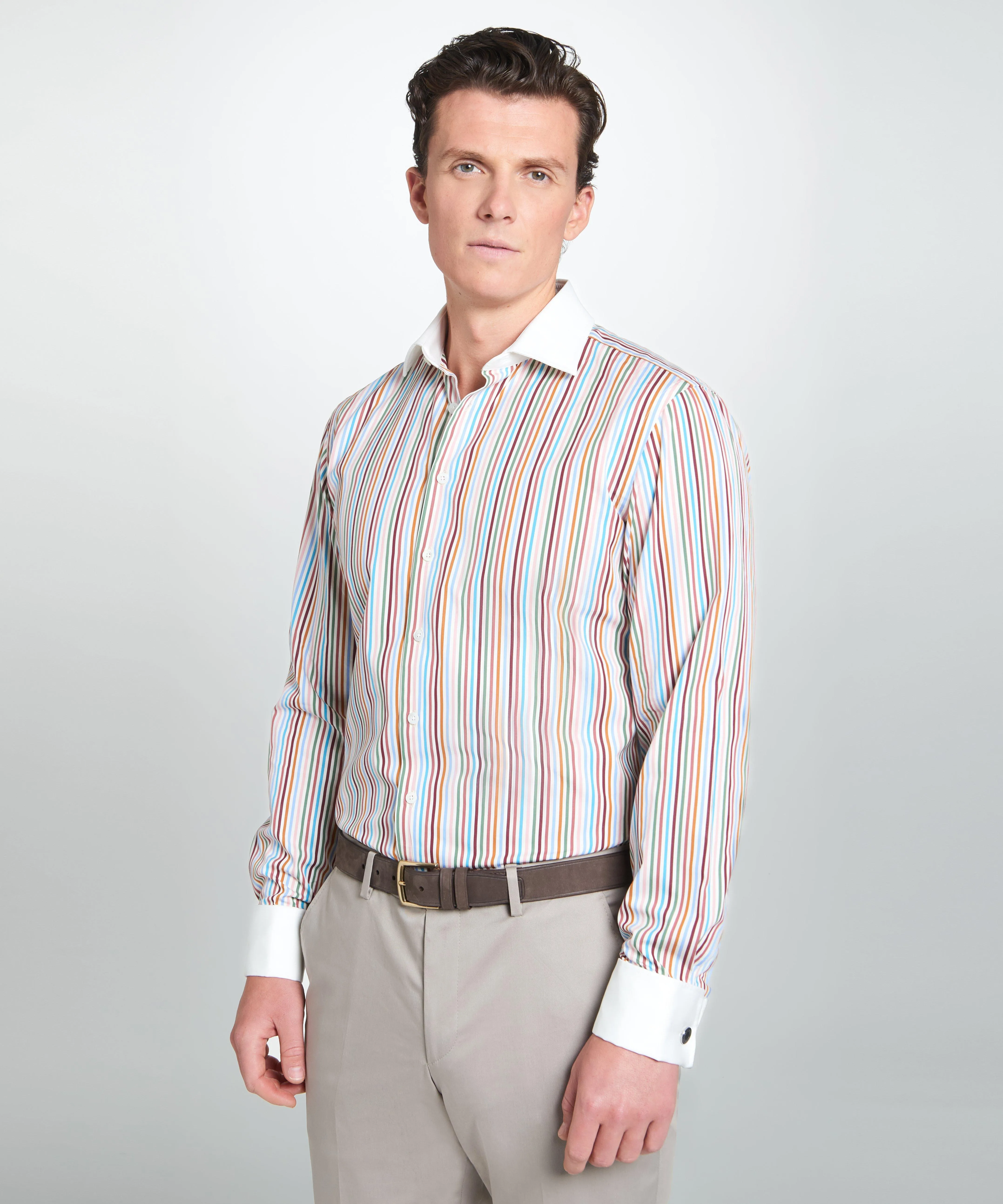 Multicolour Classic Fit Multi Bengal Stripe Dress Shirt sold by Thomas Pink product image thumbnail 3