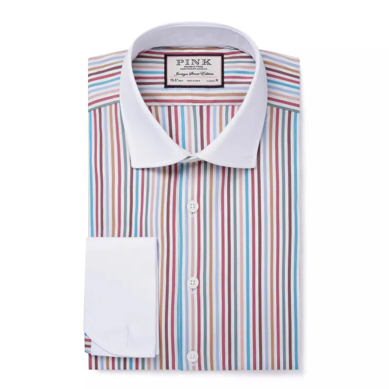 Multicolour Classic Fit Multi Bengal Stripe Dress Shirt sold by Thomas Pink