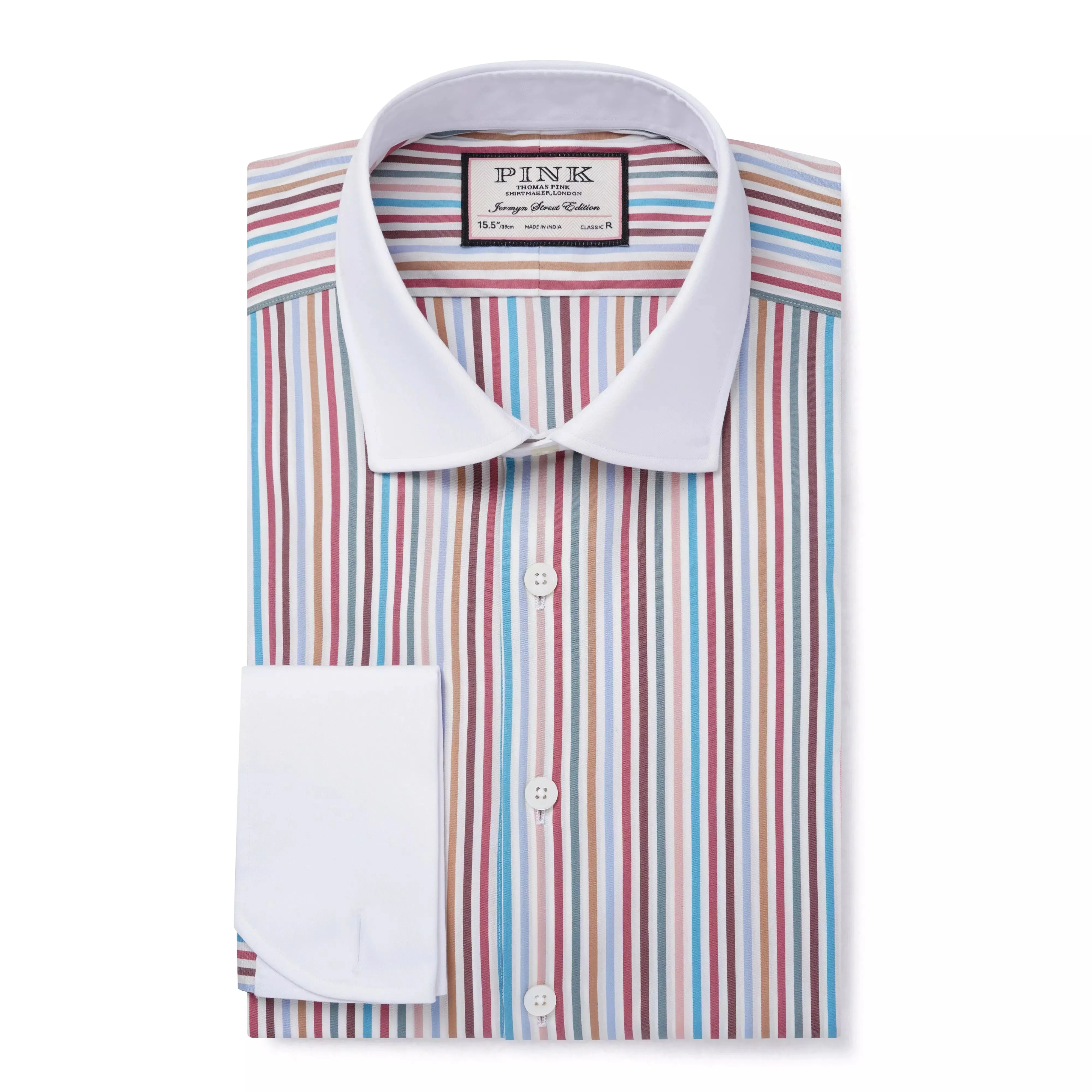 Multicolour Classic Fit Multi Bengal Stripe Dress Shirt sold by Thomas Pink