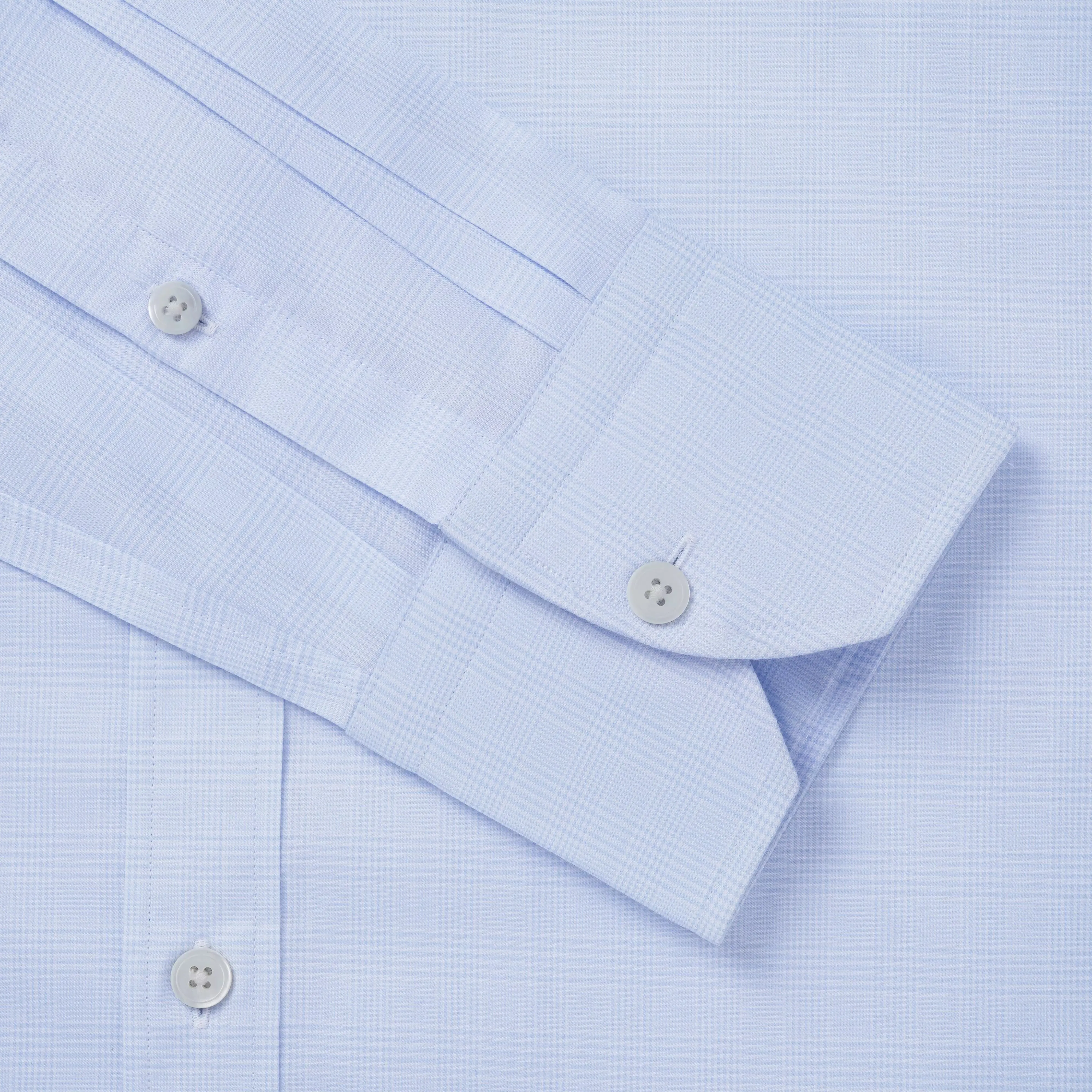 Pale Blue & White Slim Fit Prince of Wales Check Dress Shirt sold by Thomas Pink product image thumbnail 2