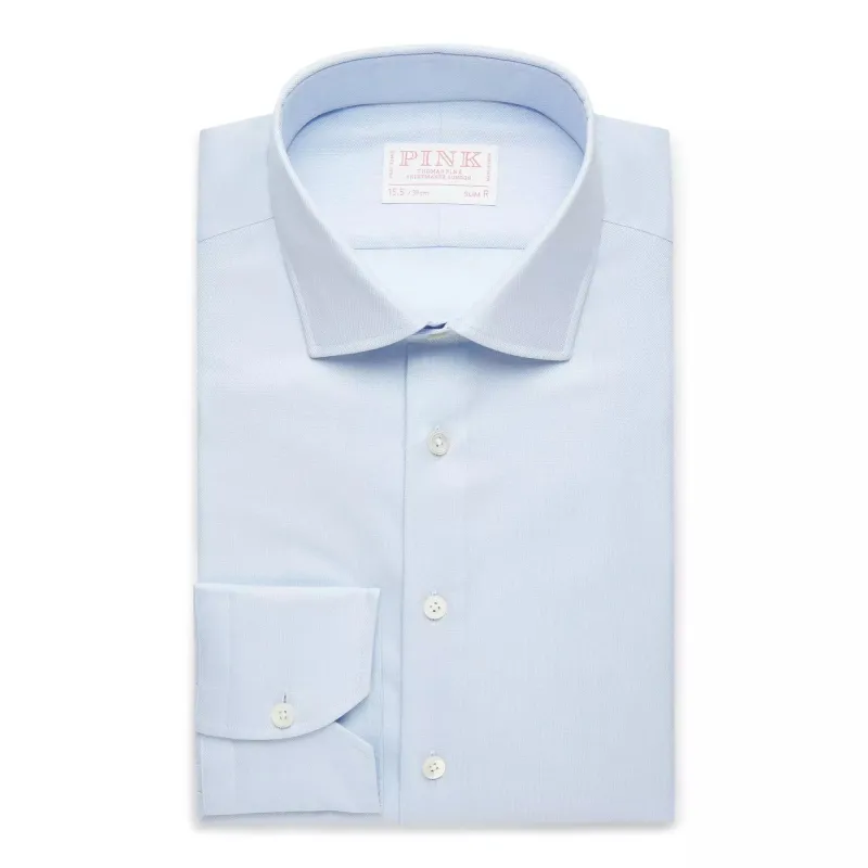 Pale Blue Slim Fit Royal Oxford Dress Shirt sold by Thomas Pink