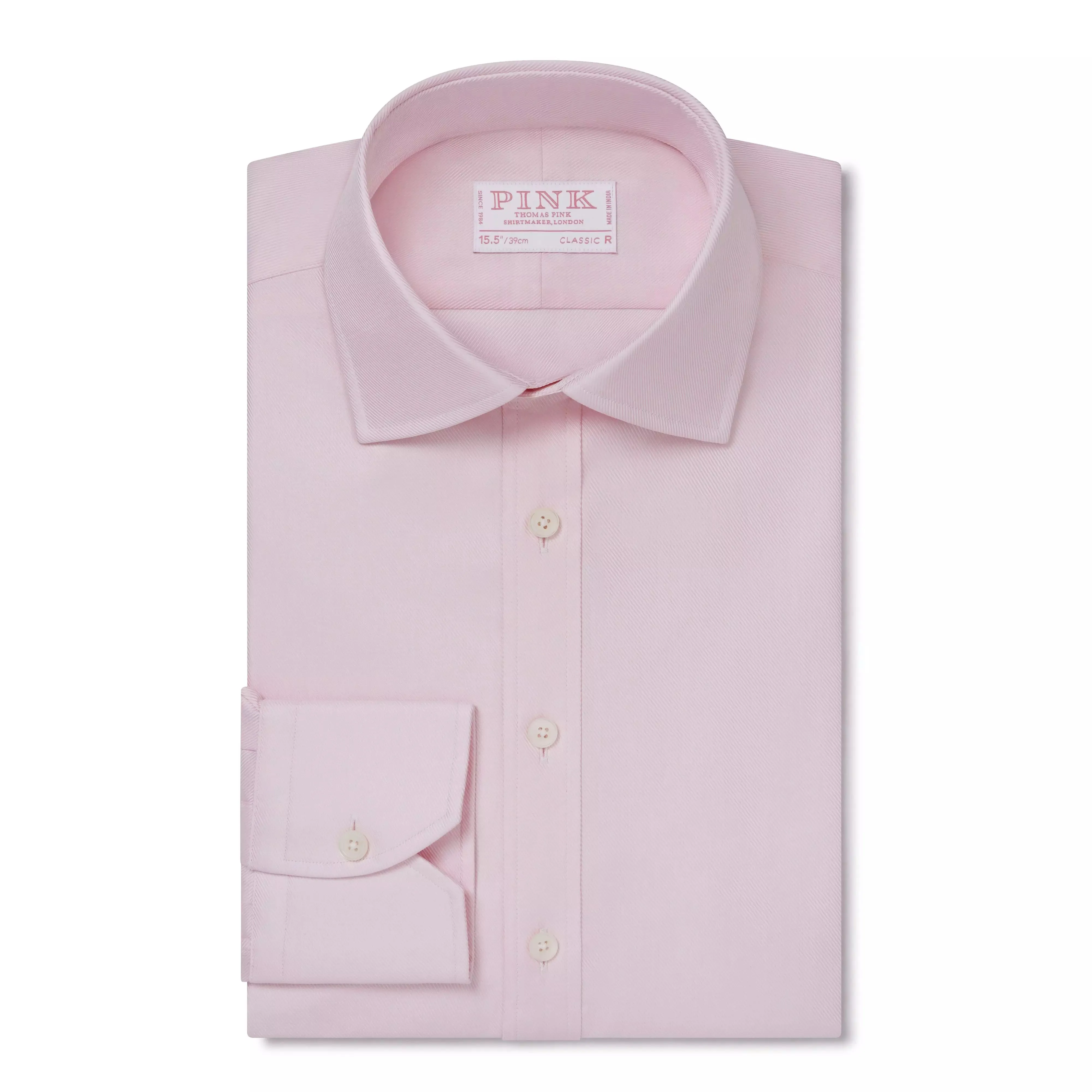 Pale Pink Classic Fit Royal Twill Dress Shirt sold by Thomas Pink