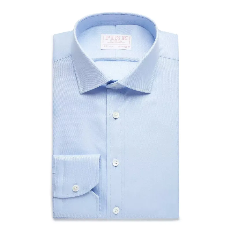 Pale Blue Tailored Fit Royal Twill Dress Shirt sold by Thomas Pink
