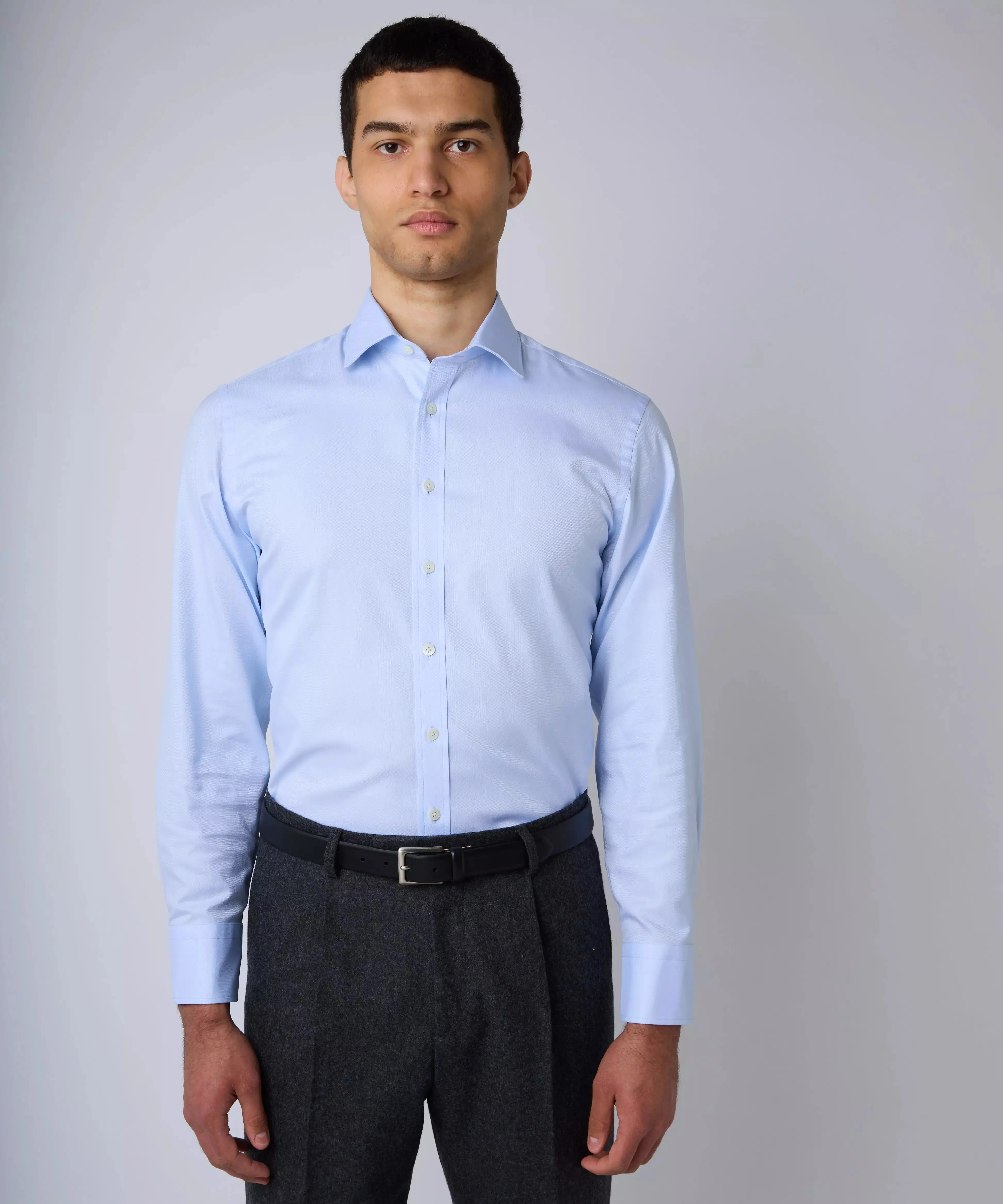 Pale Blue Tailored Fit Royal Oxford Dress Shirt sold by Thomas Pink product image thumbnail 4