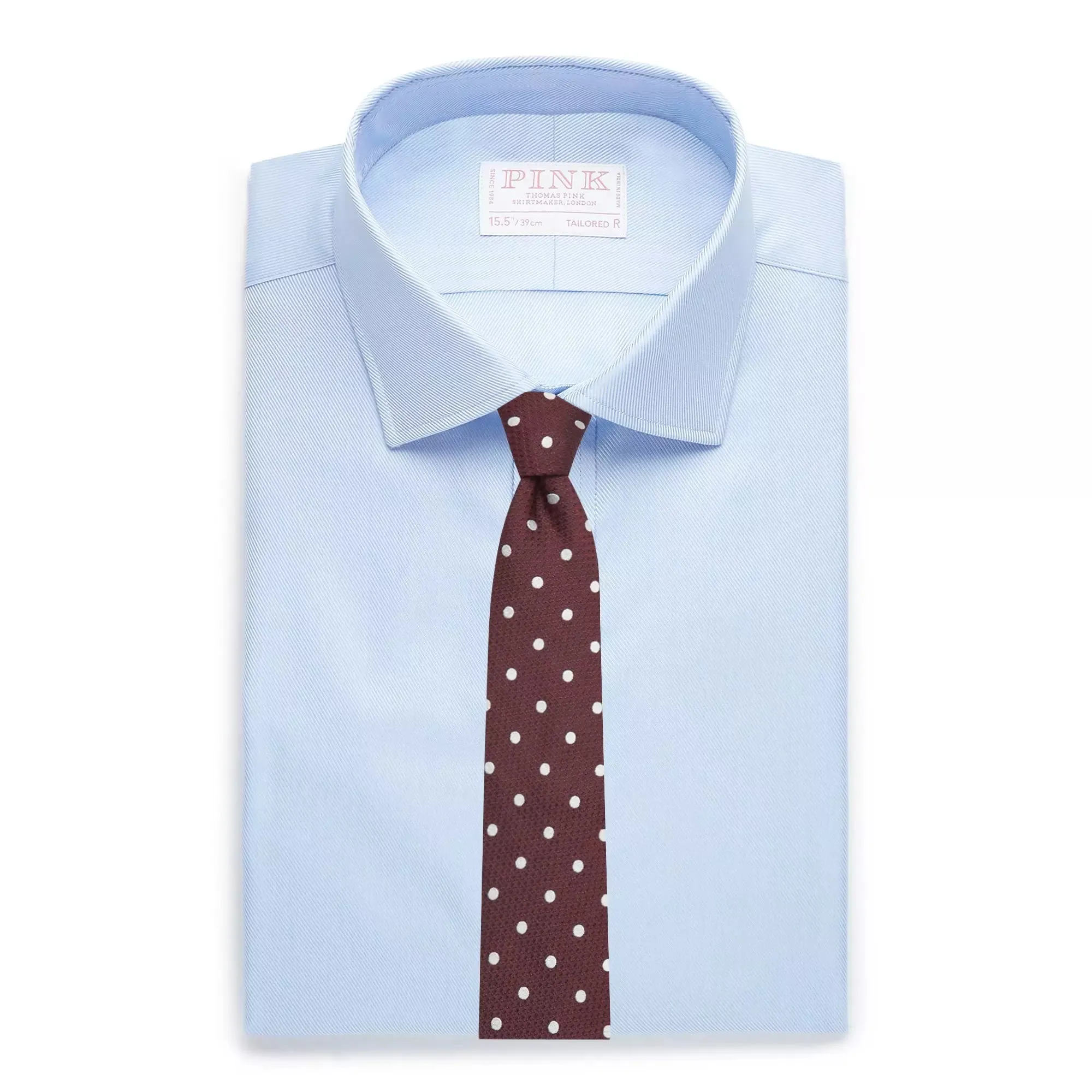 Pale Blue Tailored Fit French Cuff Royal Twill Dress Shirt sold by Thomas Pink product image thumbnail 3