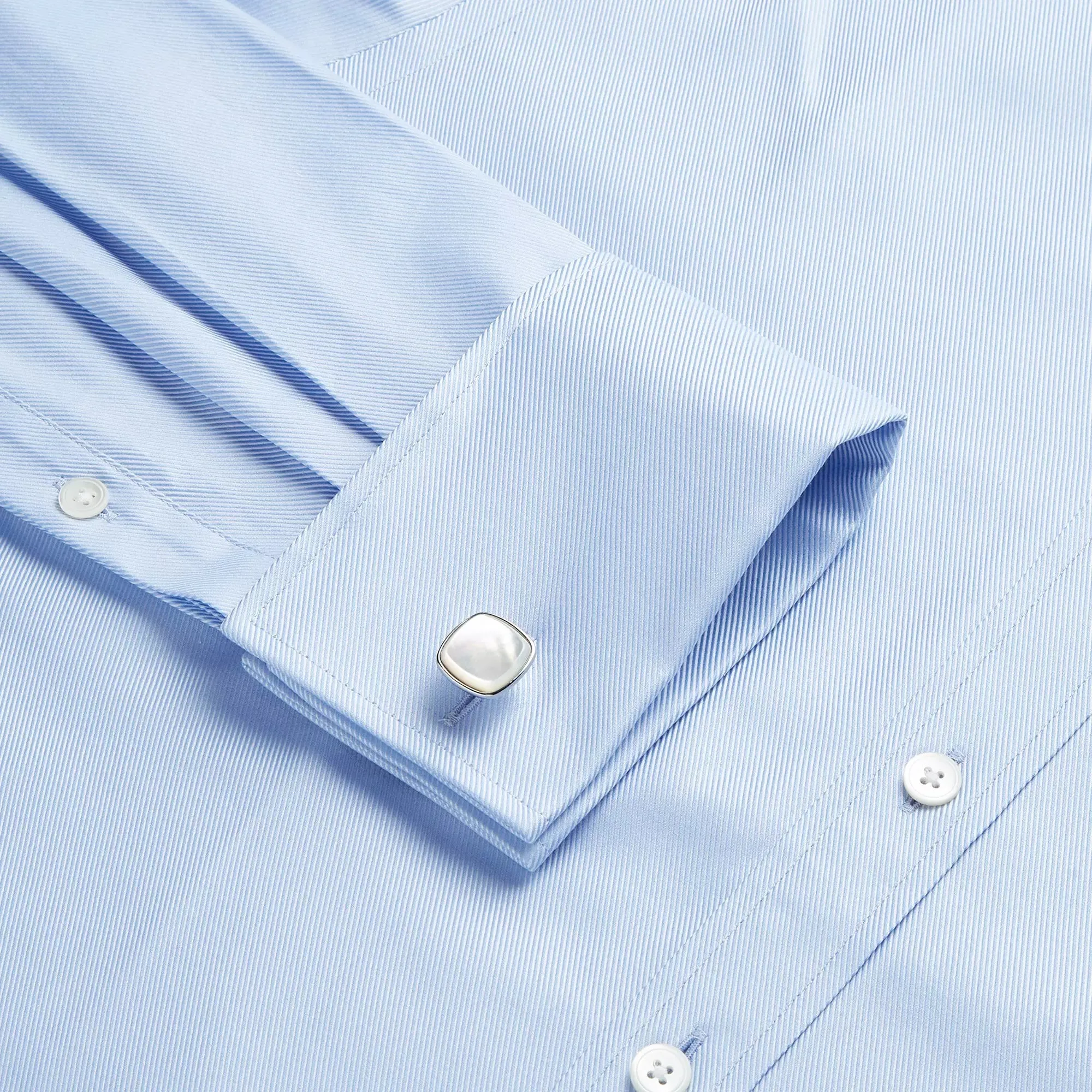 Pale Blue Tailored Fit French Cuff Royal Twill Dress Shirt sold by Thomas Pink product image thumbnail 2