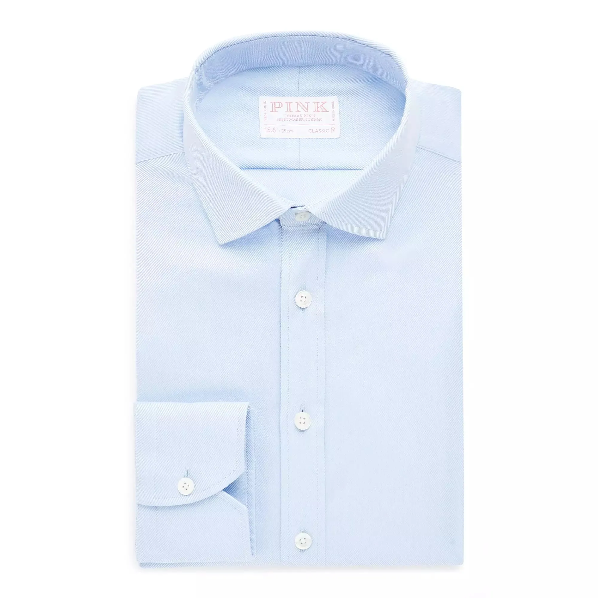 Pale Blue Classic Fit Royal Twill Dress Shirt sold by Thomas Pink