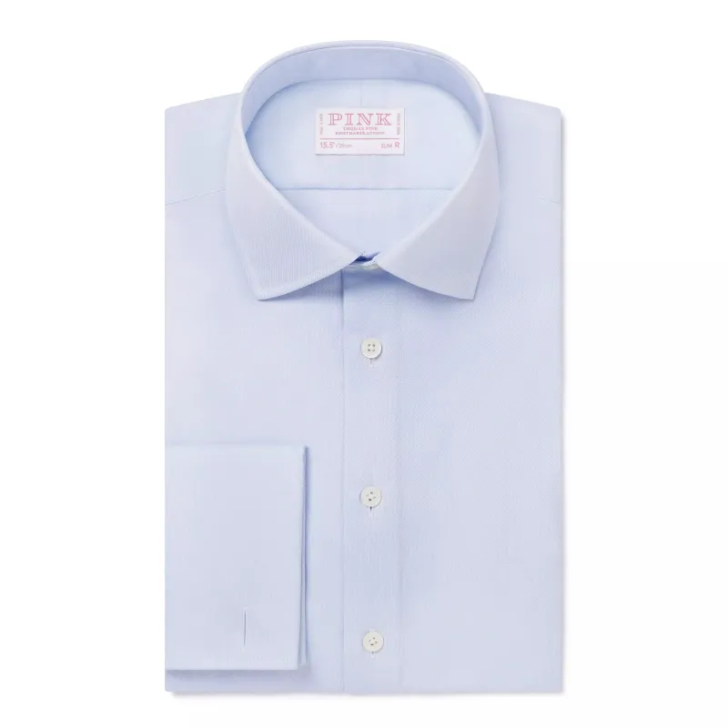 Pale Blue Slim Fit French Cuff Royal Oxford Dress Shirt sold by Thomas Pink