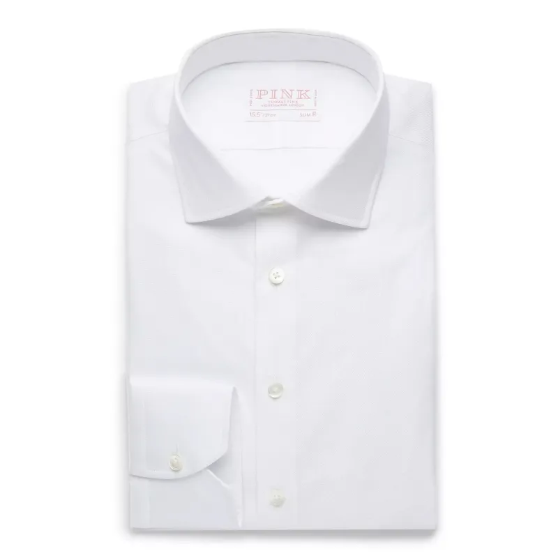 White Slim Fit Royal Oxford Dress Shirt sold by Thomas Pink