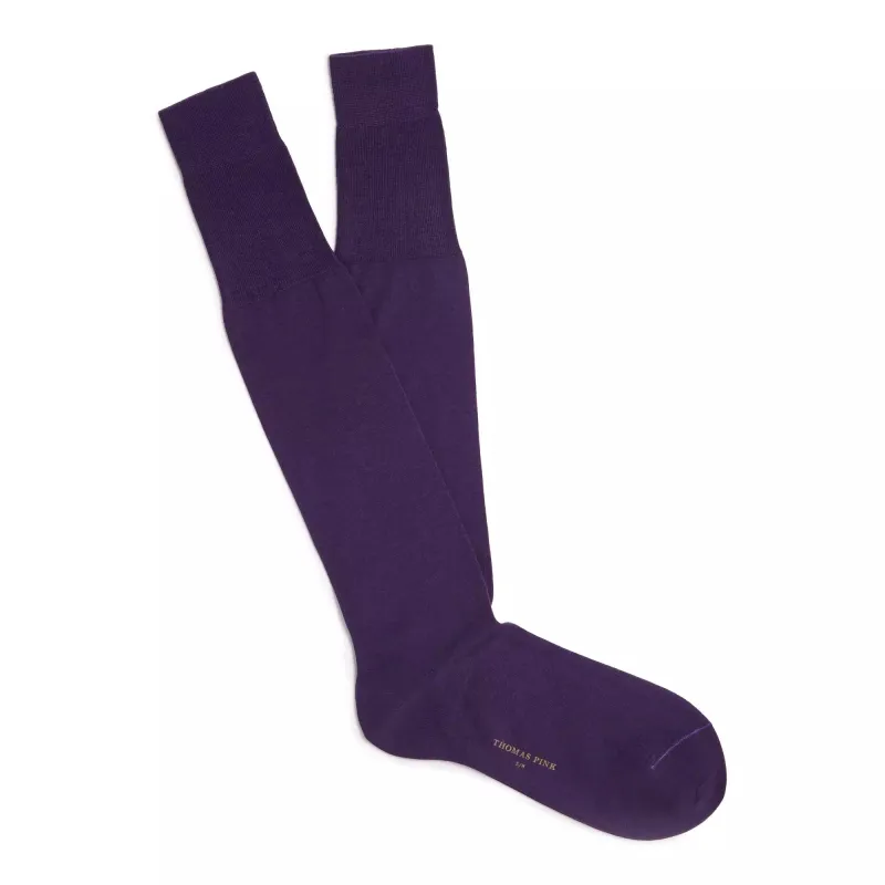 Purple Long Fine Merino Wool Socks sold by Thomas Pink