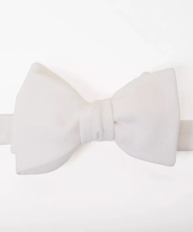 White Marcella Bow Tie made by Thomas Pink