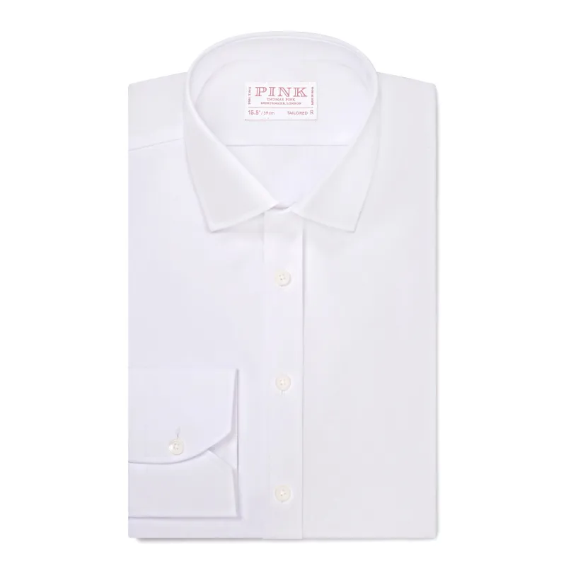 White Tailored Fit Dress Ramses Poplin Shirt sold by Thomas Pink
