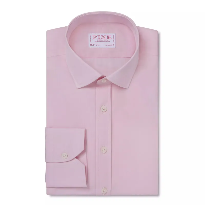 Pale Pink Classic Fit Essential Poplin Formal Shirt made by Thomas Pink