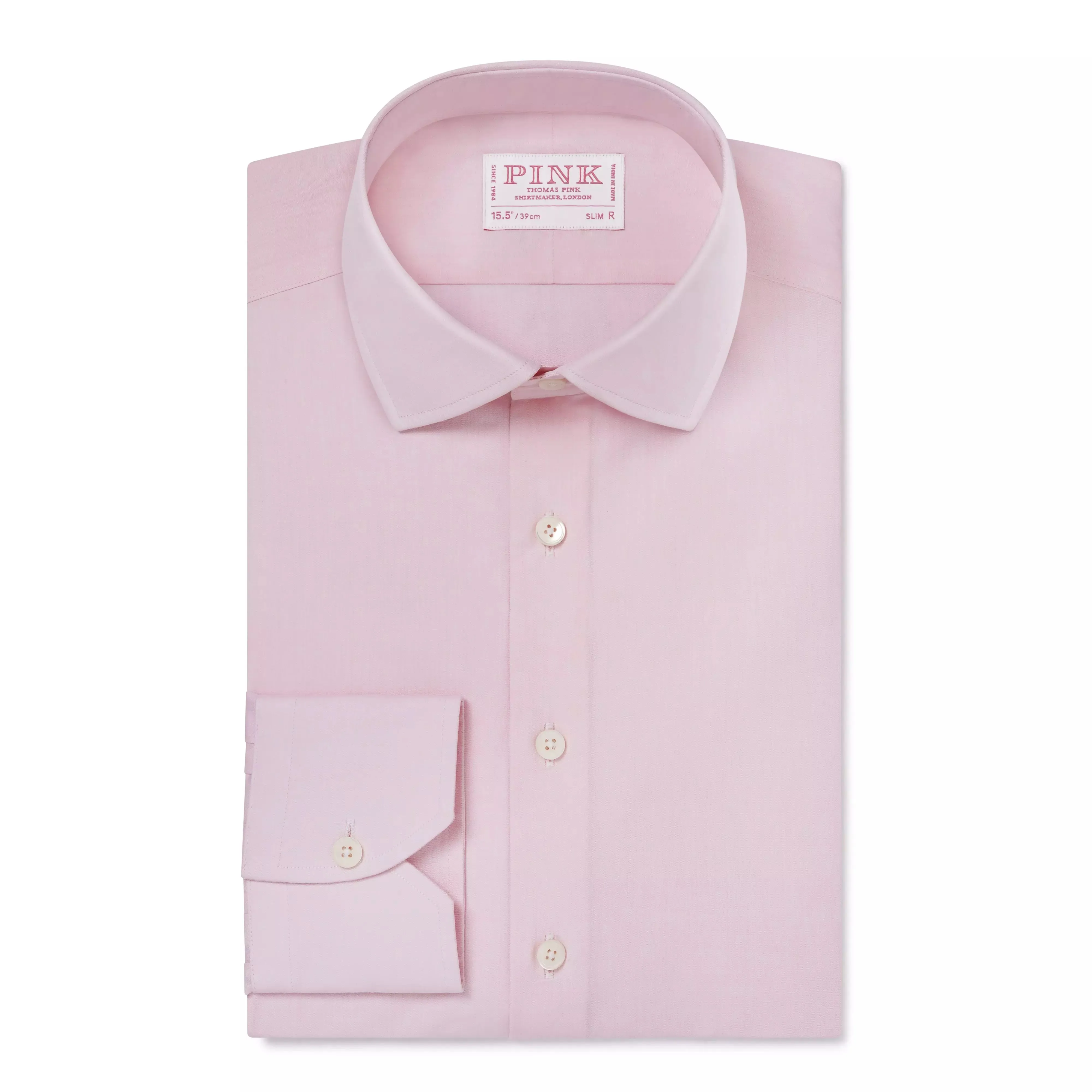 Pale Pink Slim Fit Essential Poplin Formal Shirt sold by Thomas Pink