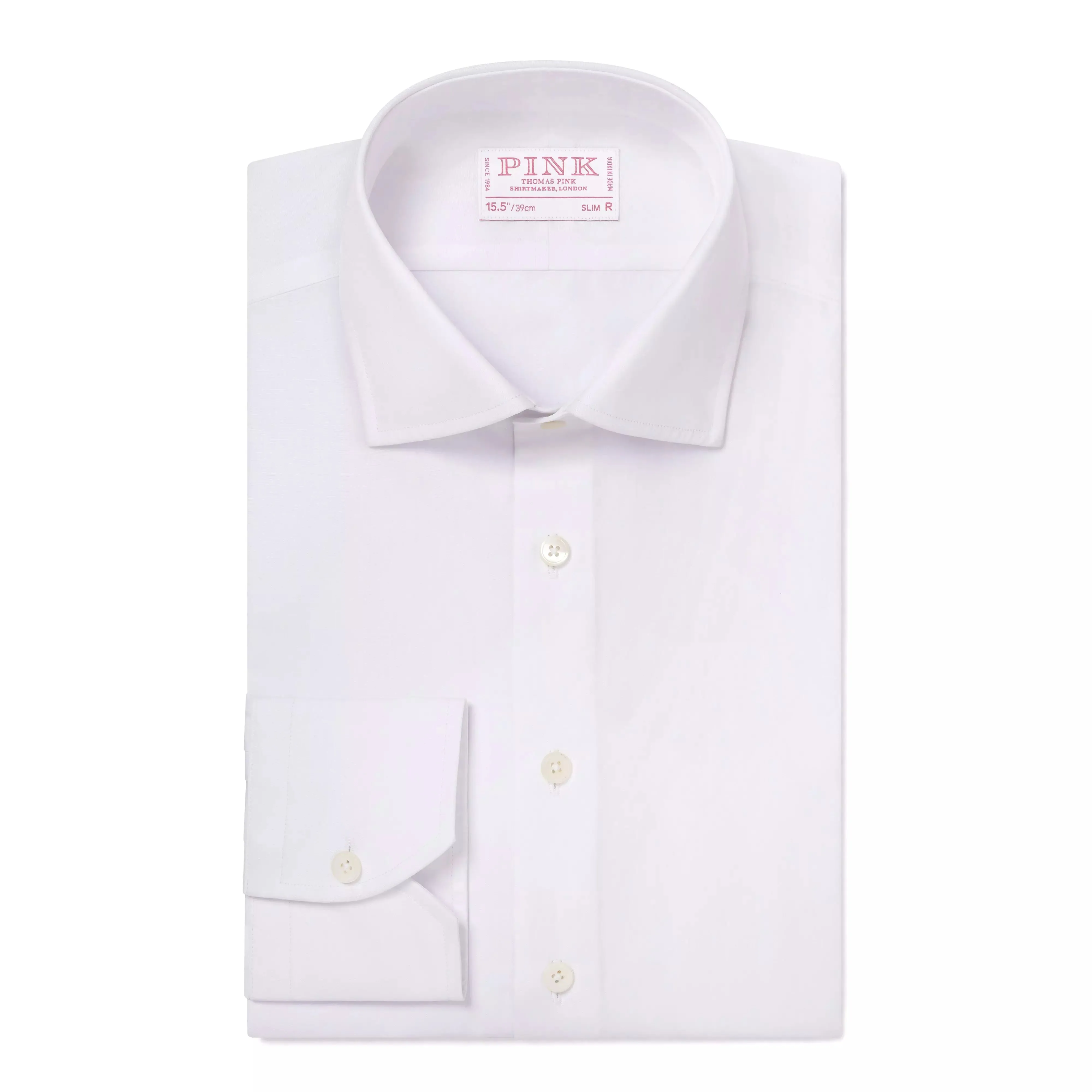 White Slim Fit Essential Poplin Formal Shirt sold by Thomas Pink
