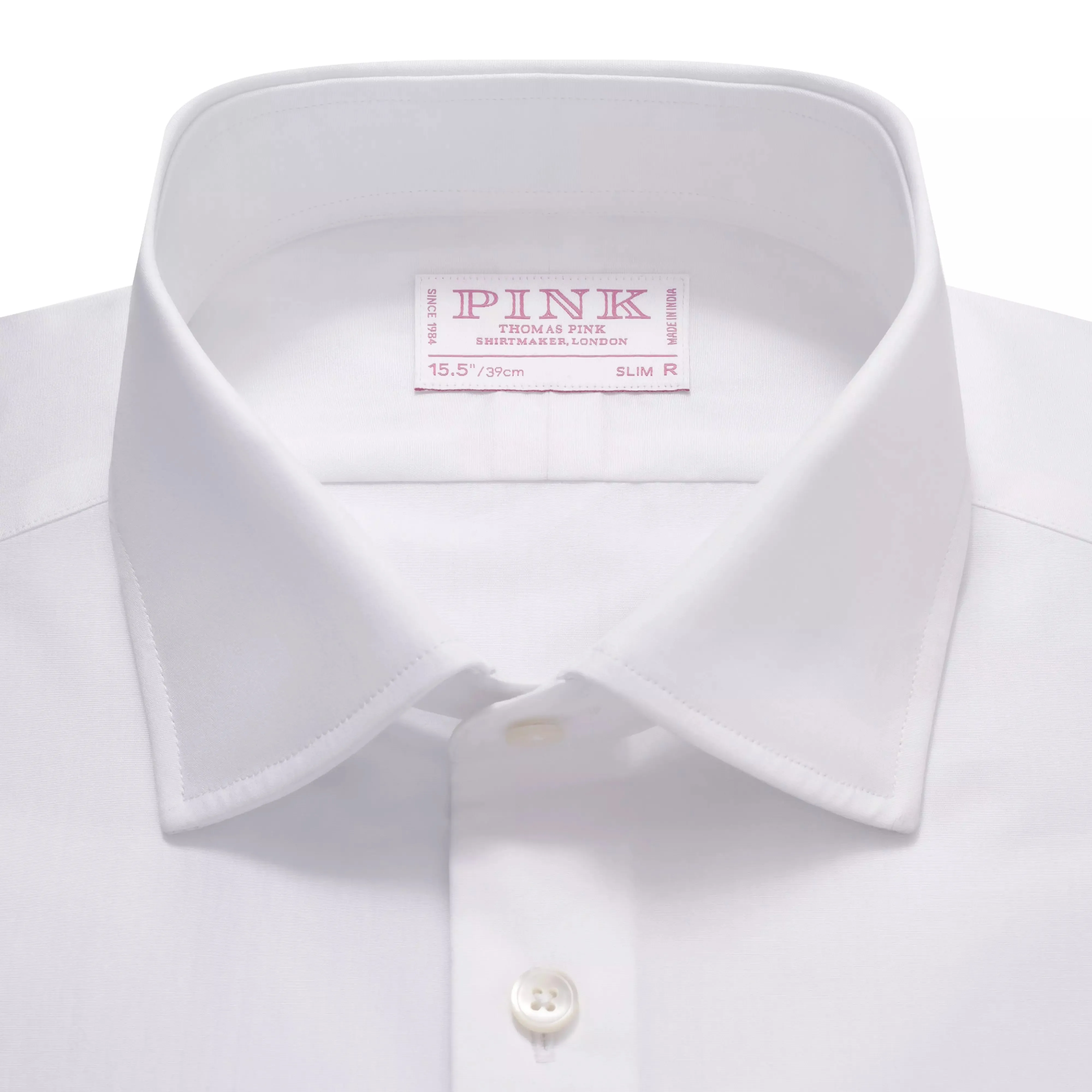 White Slim Fit Essential Poplin Formal Shirt sold by Thomas Pink product image thumbnail 3
