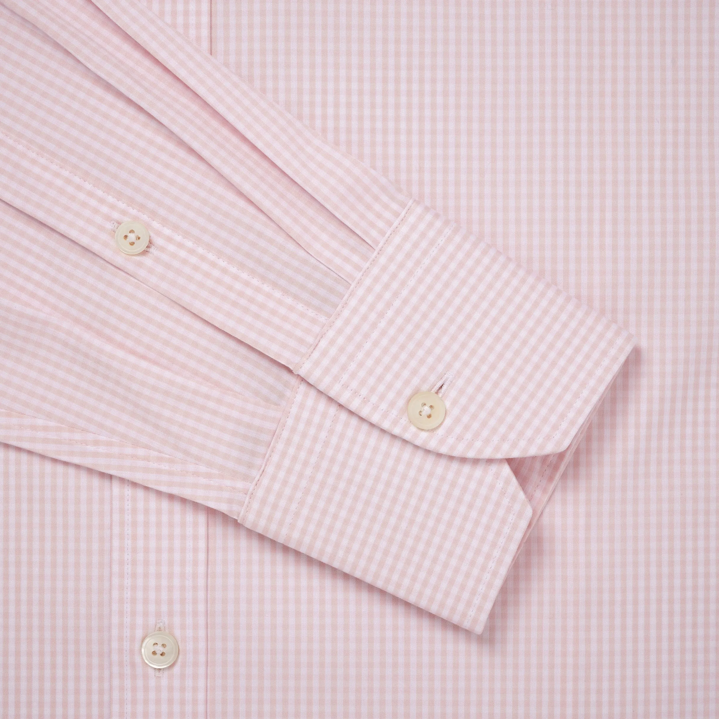 Pale Pink & White Slim Fit Essential Gingham Formal Shirt sold by Thomas Pink product image thumbnail 2