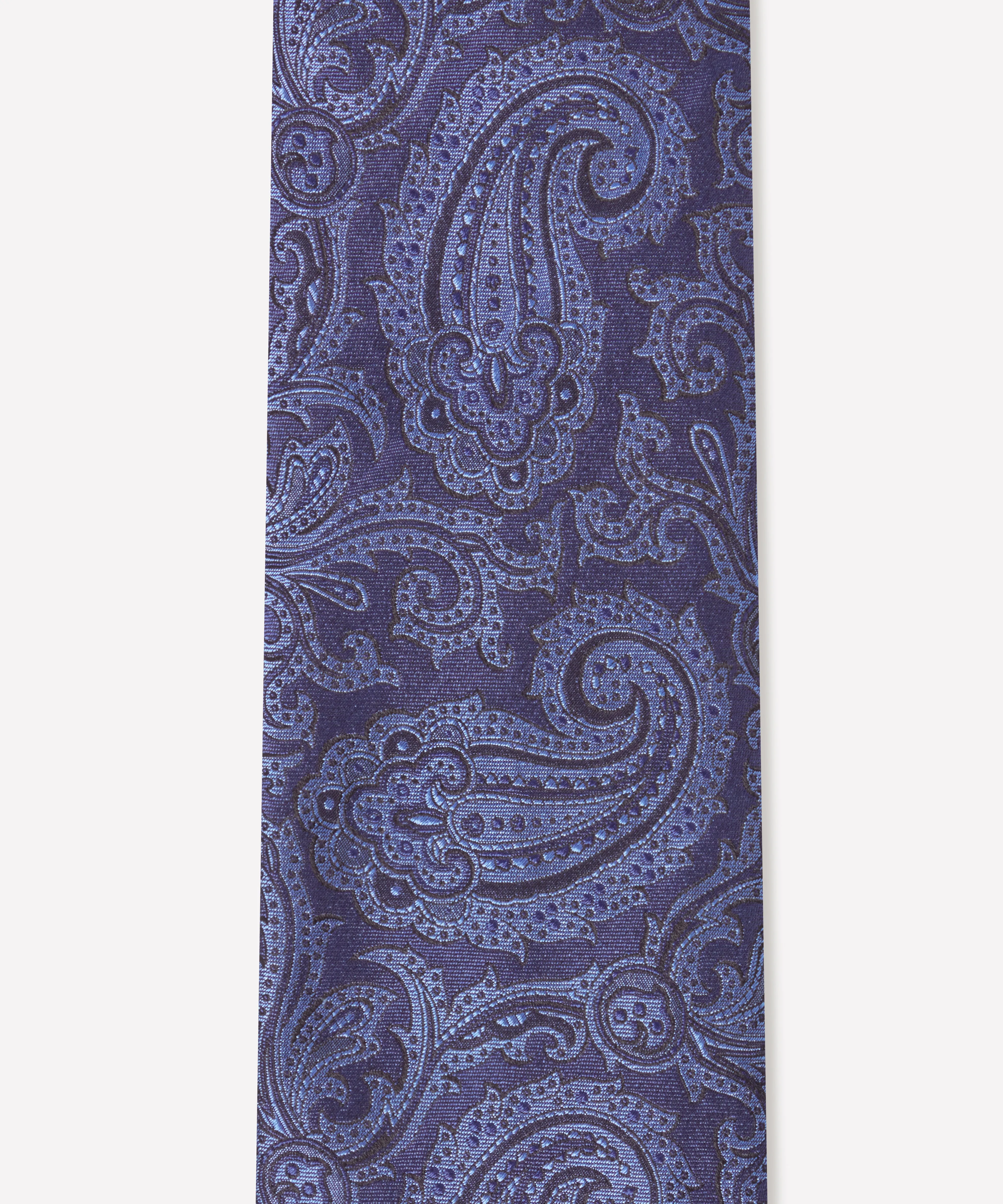 Navy & Blue Contrast Paisley Silk Tie sold by Thomas Pink product image thumbnail 3
