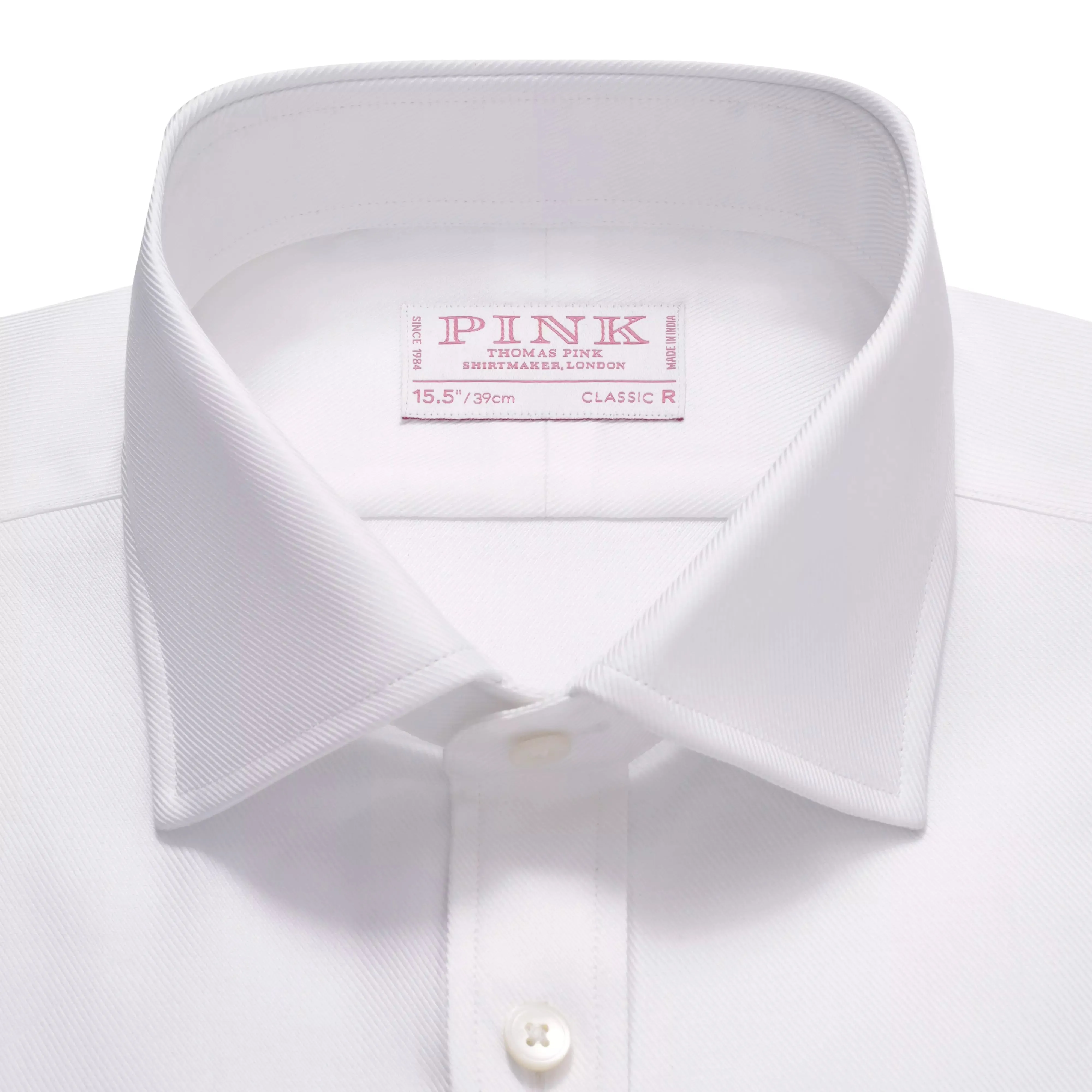 White Classic Fit French Cuff Royal Twill Dress Shirt sold by Thomas Pink product image thumbnail 3