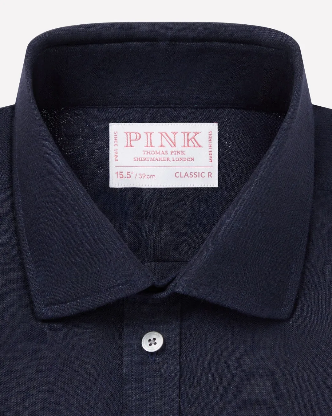 Navy Classic Fit Essential Linen Formal Shirt sold by Thomas Pink product image thumbnail 3